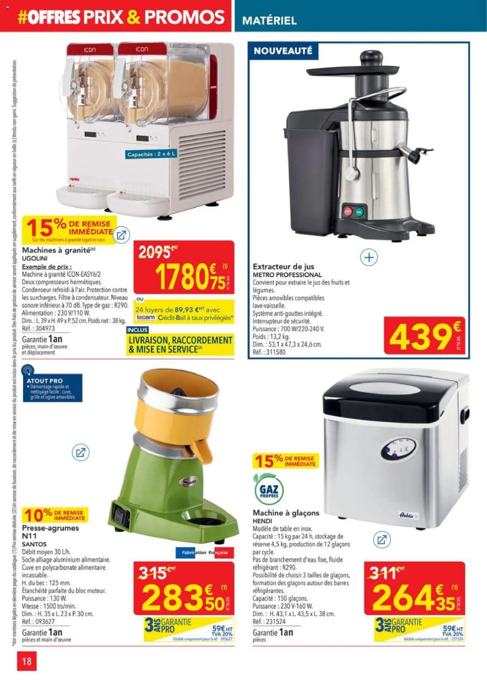{H1} | Page: 18 | Produits: Interrupteur, Extracteur de jus, Jus, Compresseurs