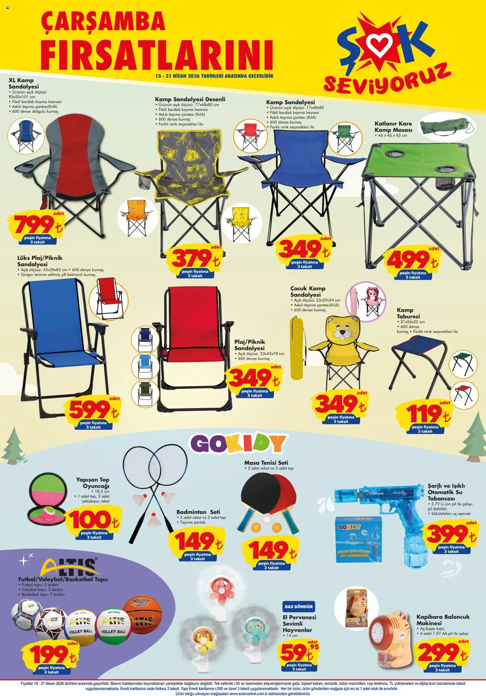 Şok Market Katalog - 15.04.2026 tarihinden itibaren geçerlidir | Sayfa: 3 | Ürünler: Masa, Pil, Su, Bağlayıcı