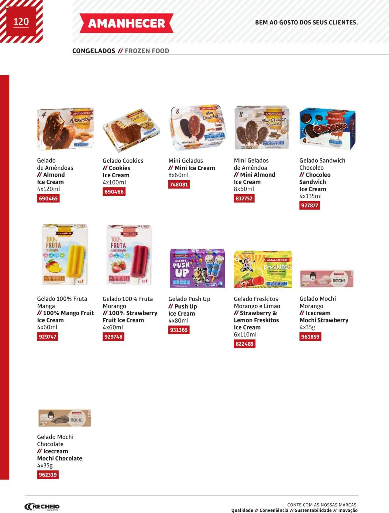 Recheio AS NOSSAS MARCAS │ válido de 19/12/2023 | Página: 120 | Produtos: Amêndoas, Gelado, Chocolate