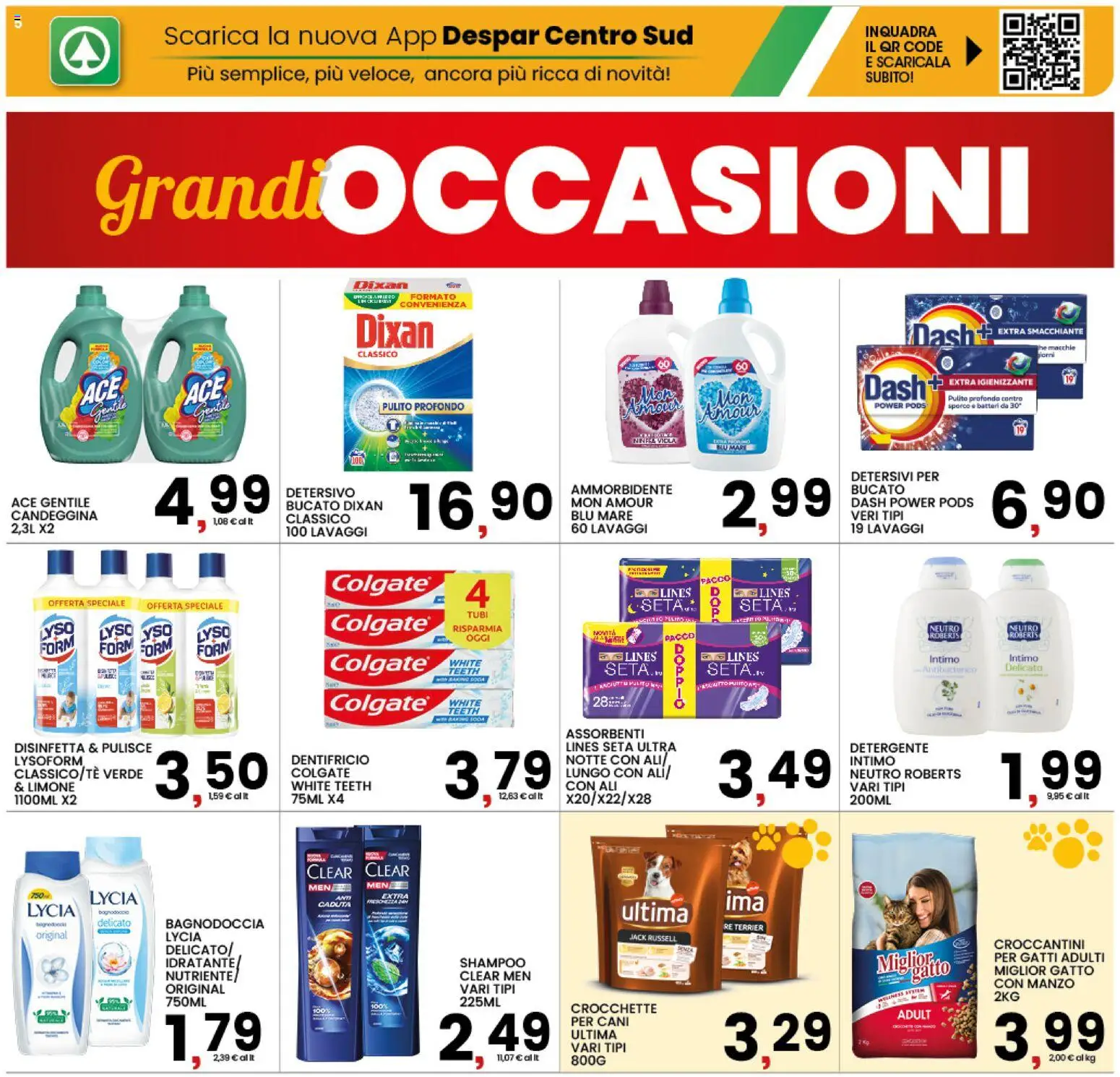 Volantino Interspar del 10/09/2026 | Pagina: 5 | Prodotti: Shampoo, Ammorbidente, Detergente, Intimo