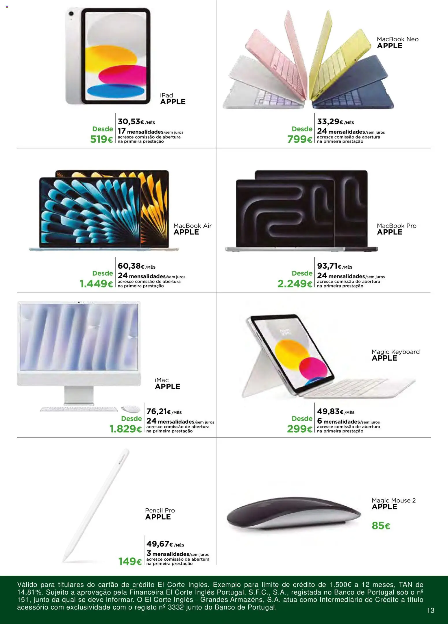El Corte Ingles Regresso as Aulas │ válido de 28/08/2026 | Página: 13 | Produtos: Mouse, Banco