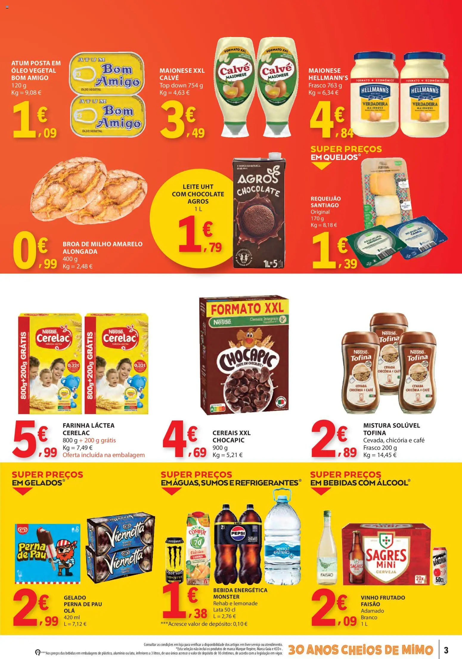 E.Leclerc Catálogo Fim de Semana │ válido de 04/09/2026 | Página: 3 | Produtos: Farinha láctea, Nestlé, Requeijão, Milho