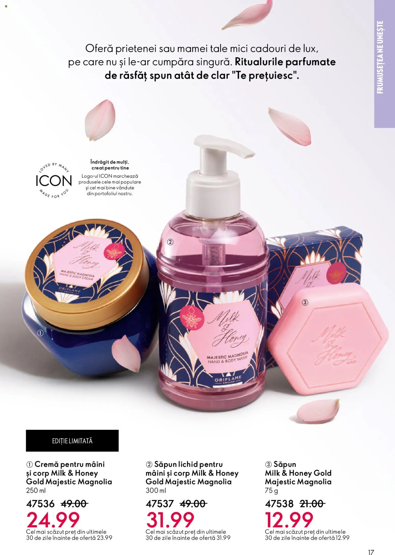 Noul catalog Oriflame – valabil de la 06.05.2026 | Pagină: 17 | Produse: Body, Mici, Cremă, Săpun