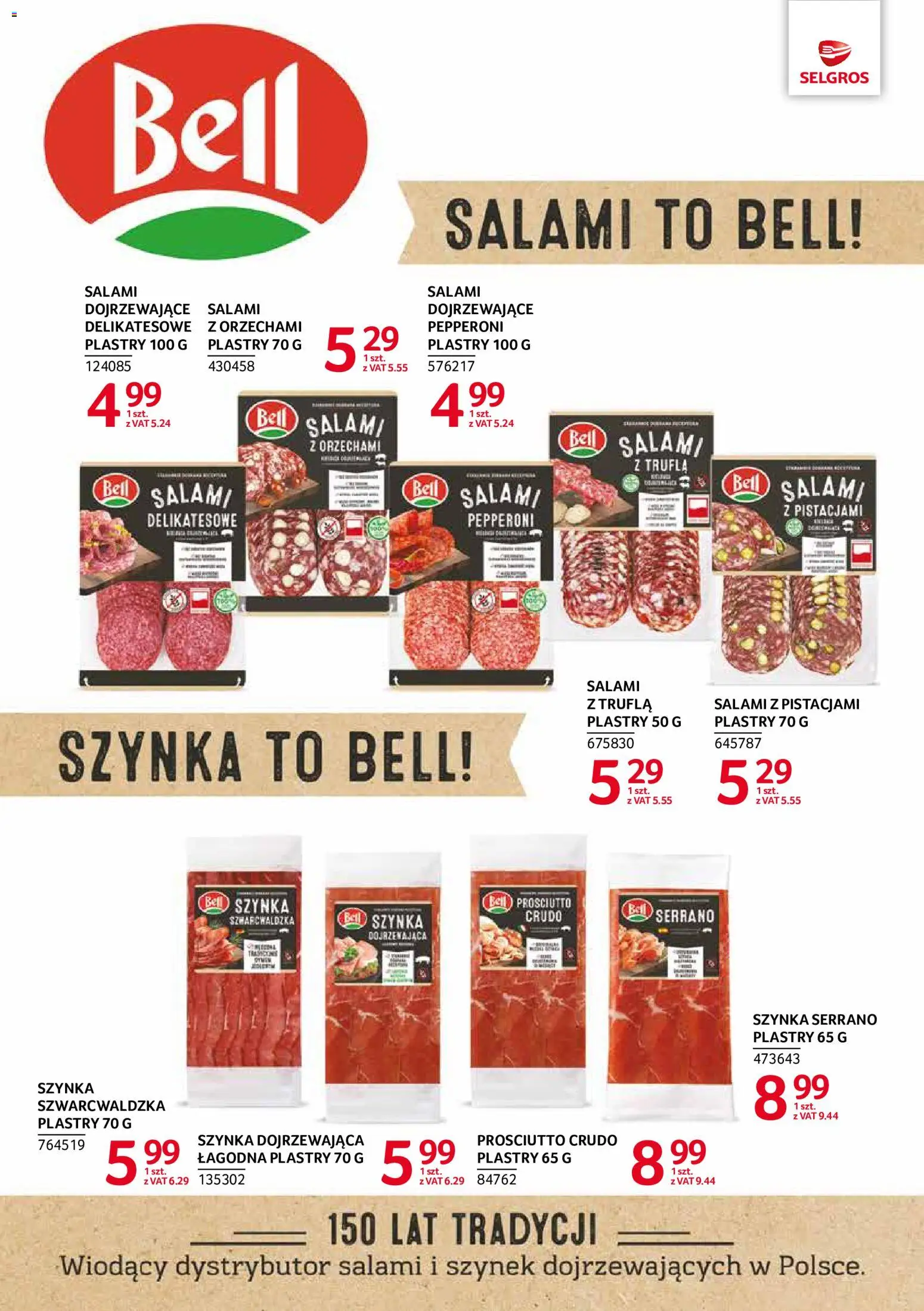 Selgros cash&carry gazetka - Markowe produkty od 10.09.2026 | Strona: 10 | Produkty: Prosciutto crudo, Bell, Prosciutto, Salami