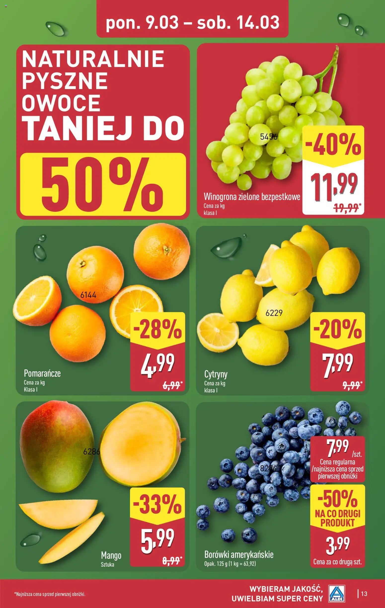 Aldi Polsko leták - Oferta weekendowa od 12.03.2026 | Strana: 13 | Produkty: Mango