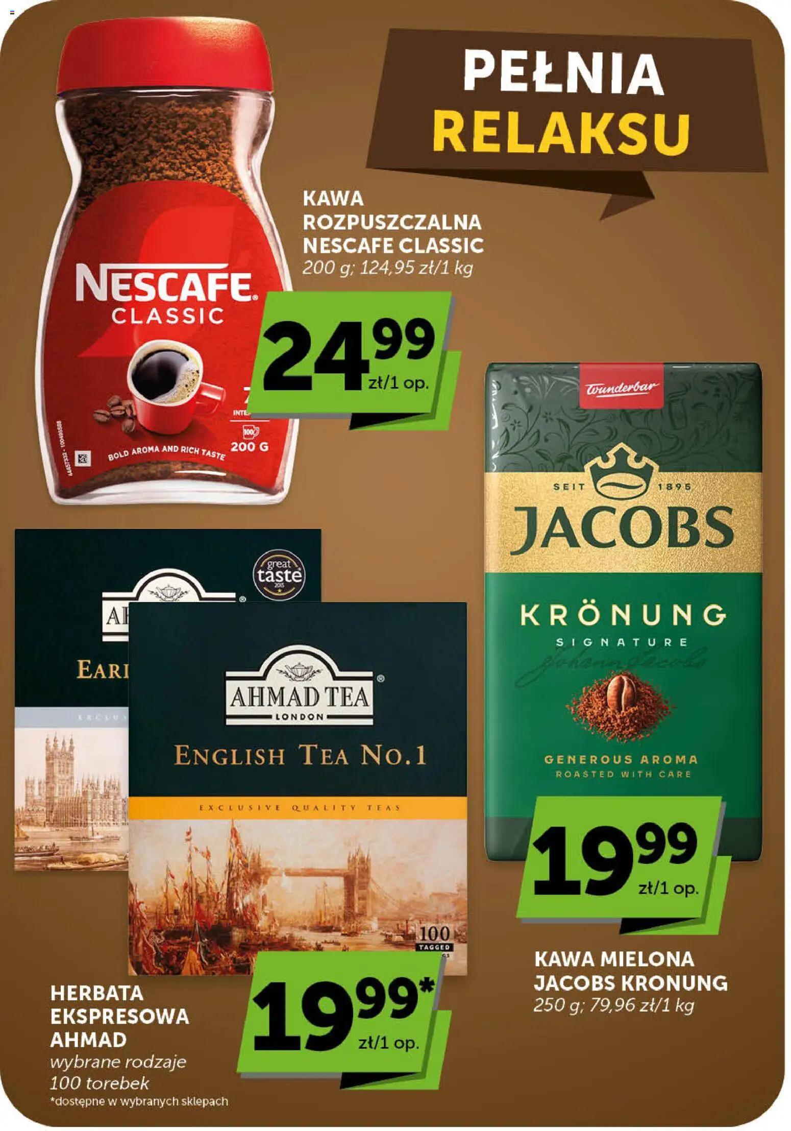 Groszek gazetka od 18.06.2026 | Strona: 36 | Produkty: Nescafe, Kawa rozpuszczalna, Kawa, Herbata