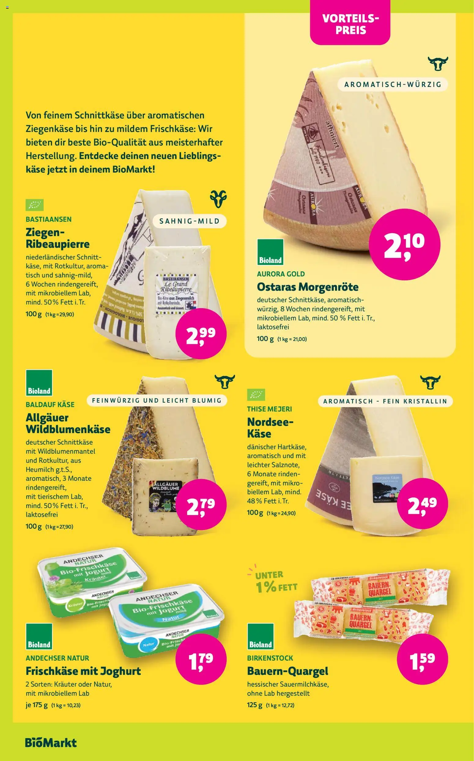 BioMarkt Prospekt – gültig ab 04.11.2026 | Seite: 8 | Produkte: Käse, Joghurt, Tisch, Frischkase