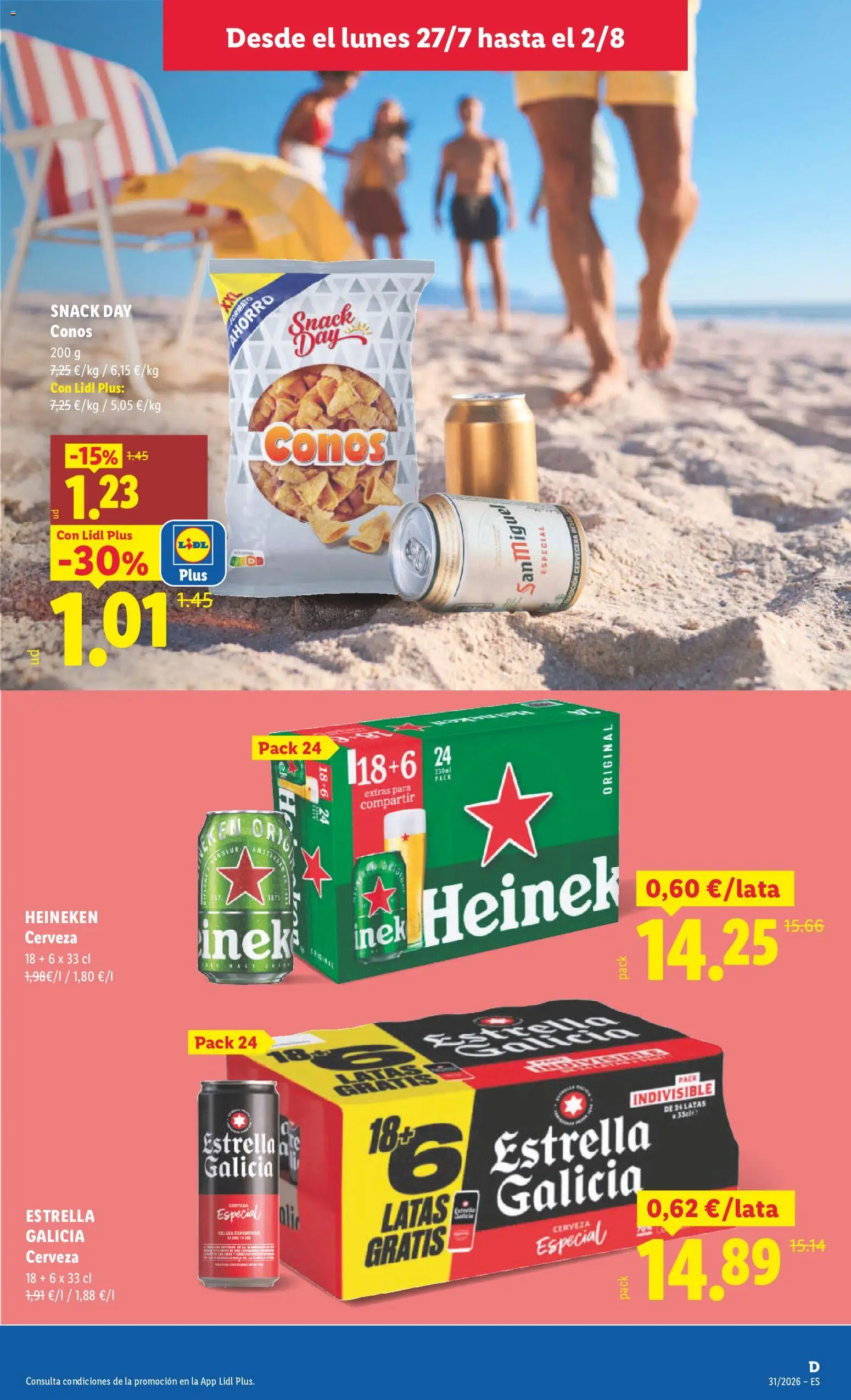 Lidl folleto │ válido desde el 27/07/2026 | Página: 9 | Productos: Cerveza, Σπανάκι