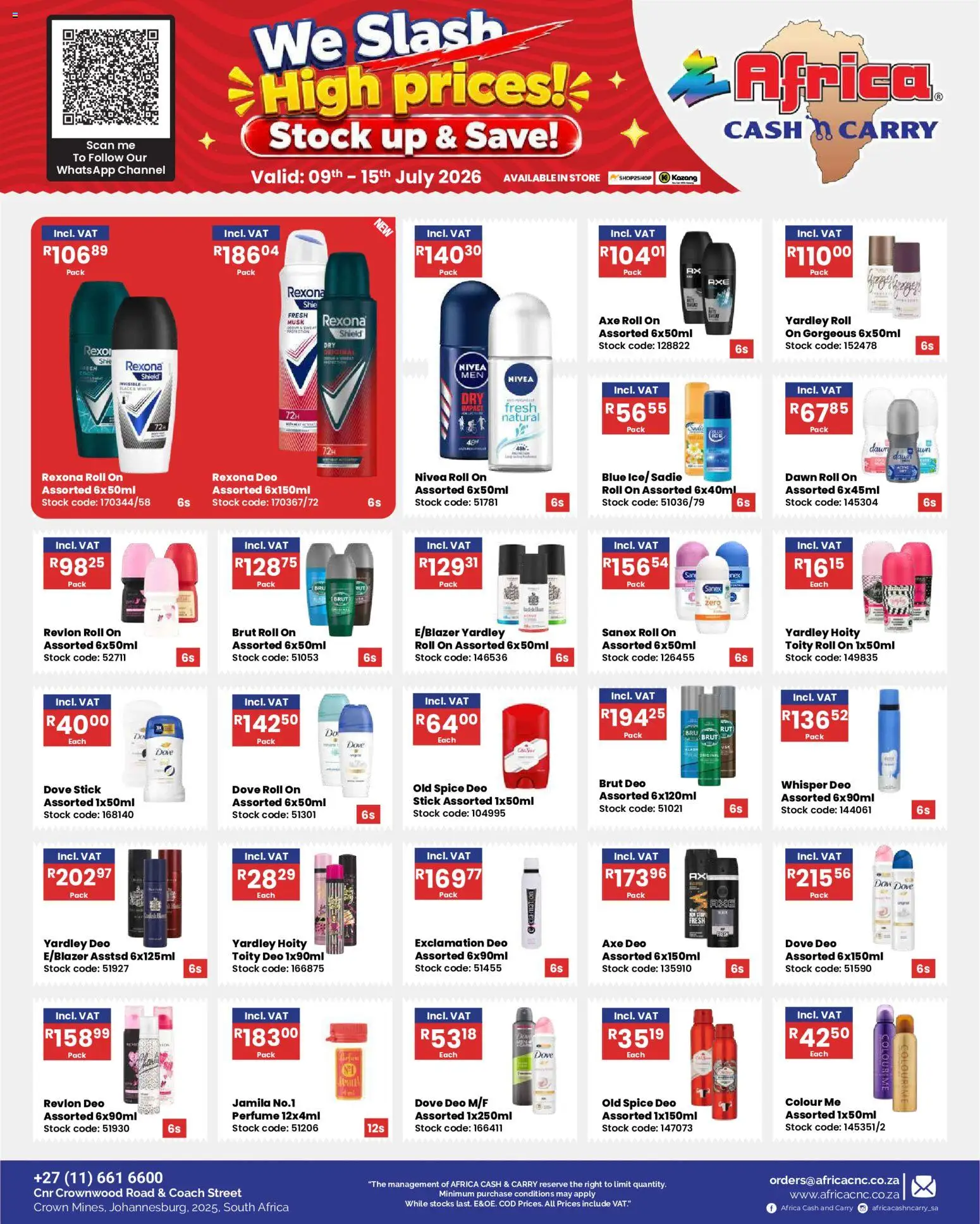New Africa Cash & Carry catalogue – valid from 09/07/2026 | Page: 6 | Products: Perfume, Stock