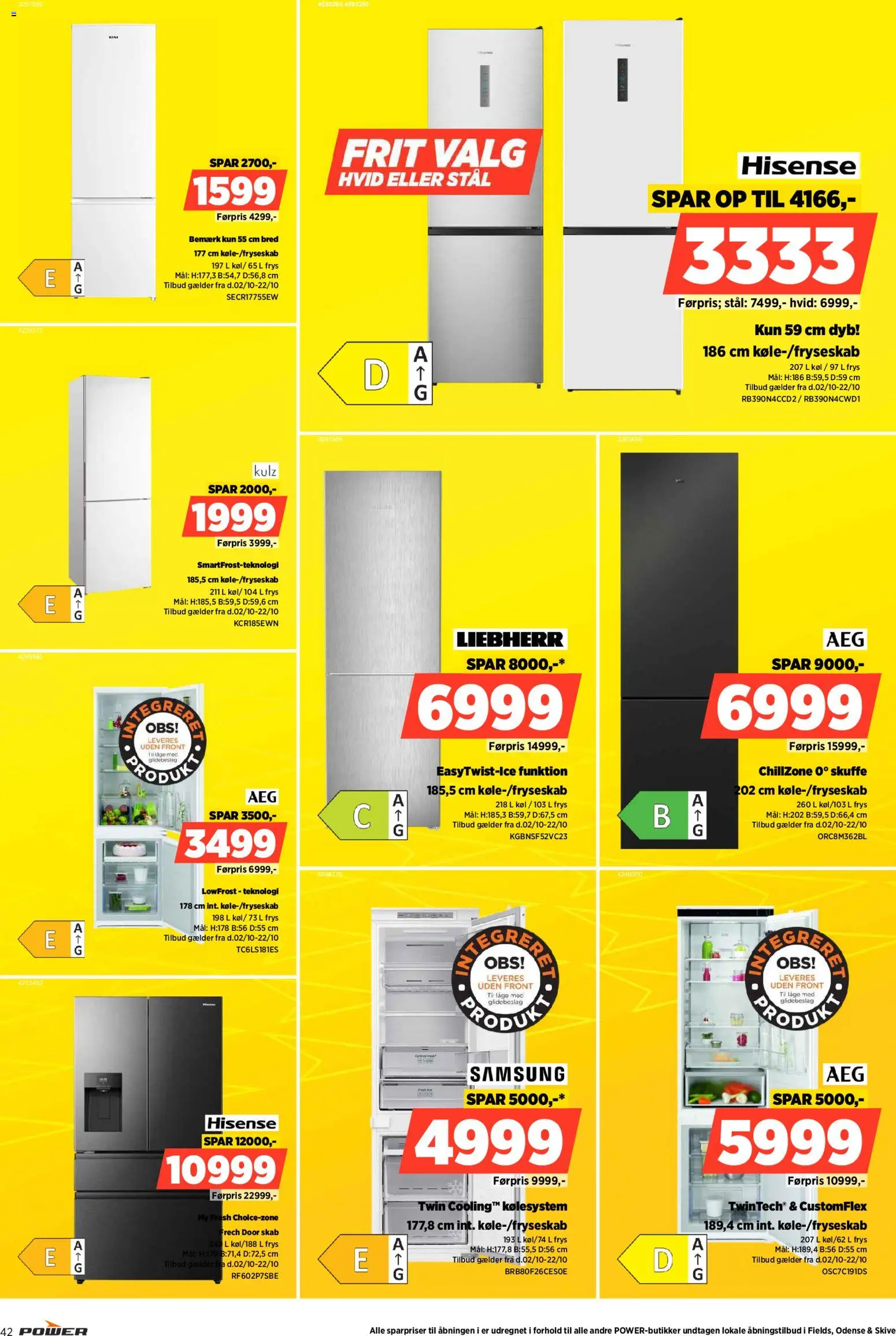 Power tilbudsavis – gyldig fra 09/10/2026 | Side: 42 | Produkter: Skab