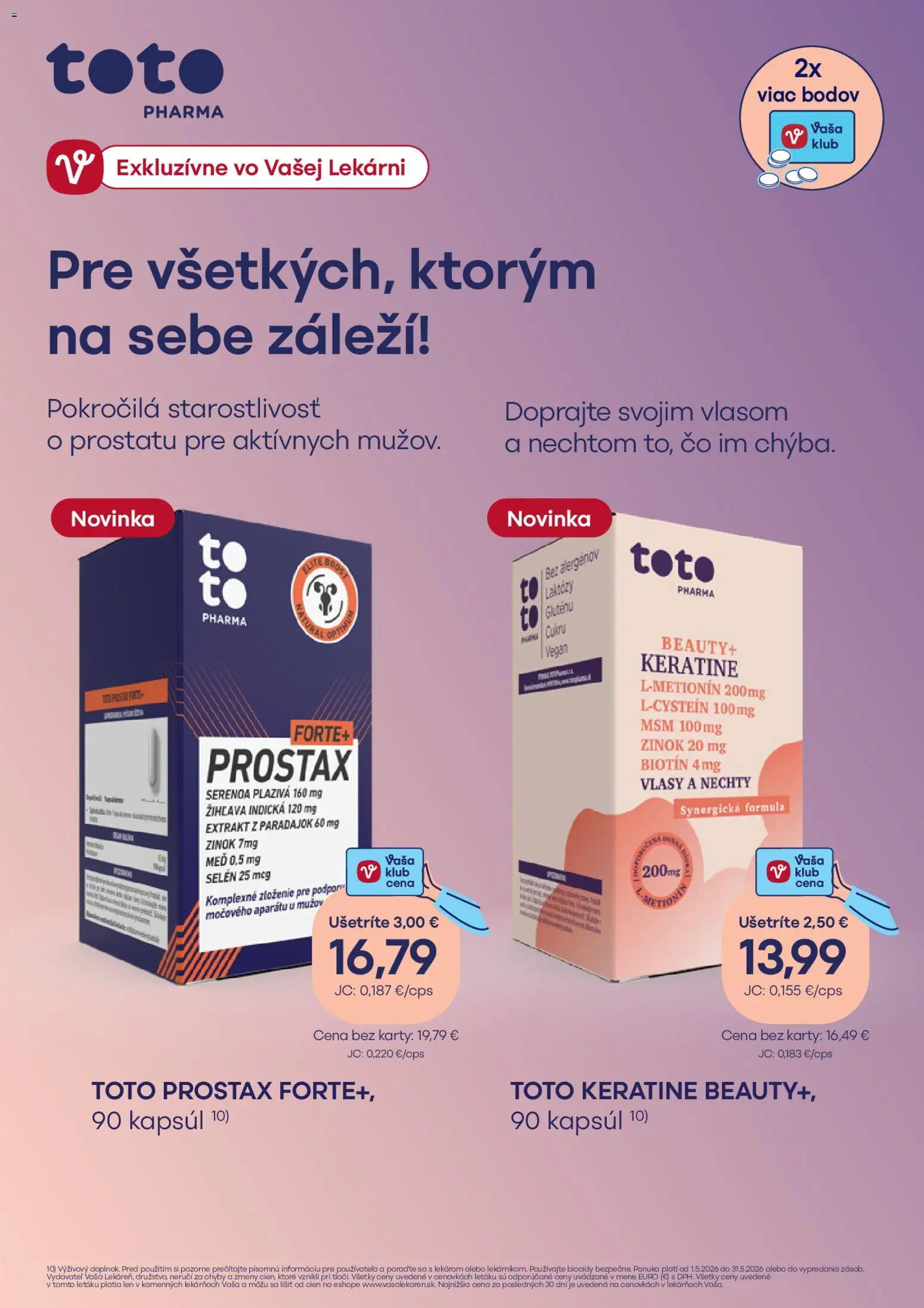 Nové Vaša lekáreň akcie – leták je platný od 01.05.2026 | Strana: 2 | Produkty: Med