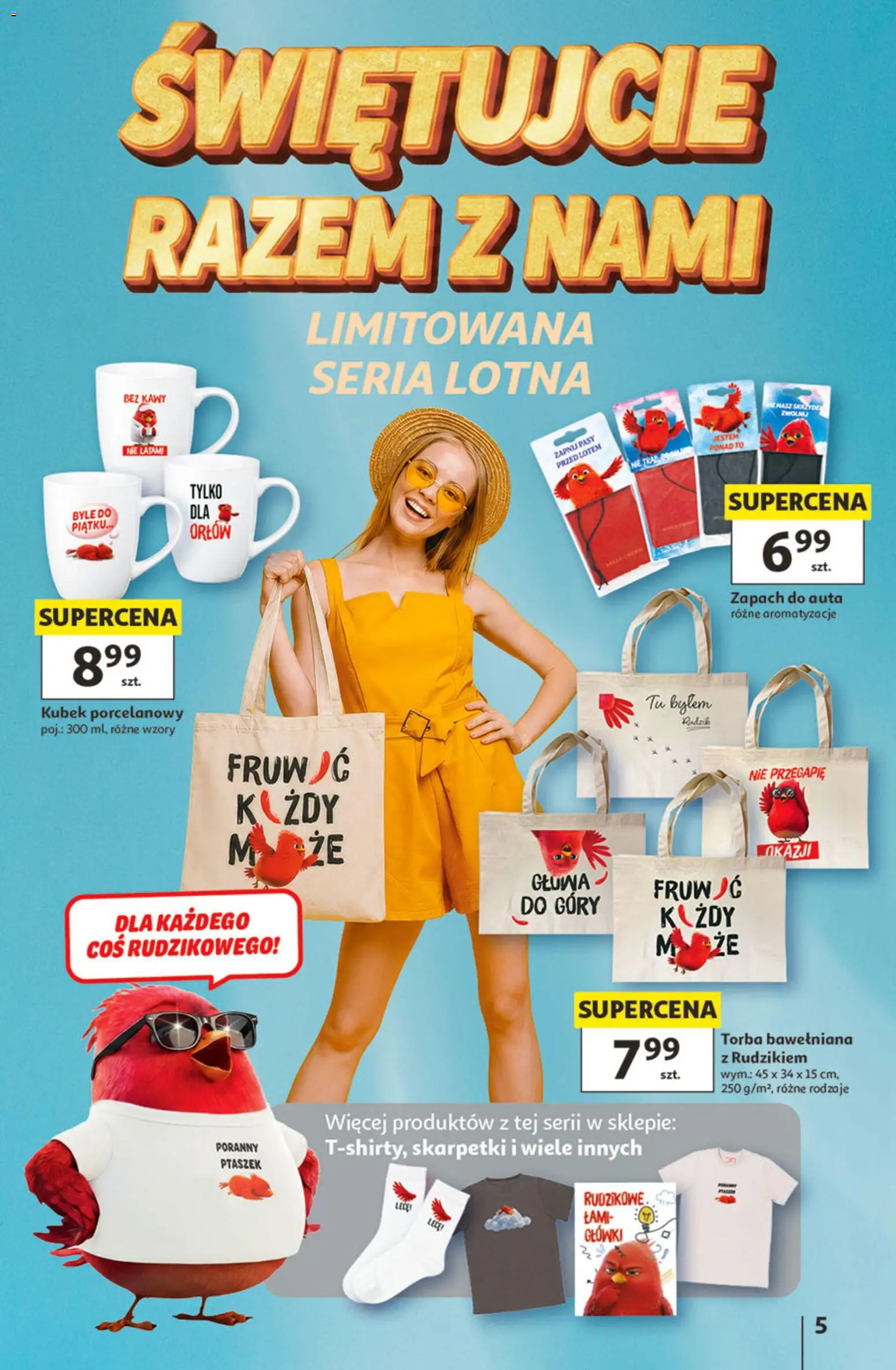 Auchan gazetka - 30 Lat Hipermarket od 21.05.2026 | Strona: 5 | Produkty: Skarpetki, Torba, Zapach