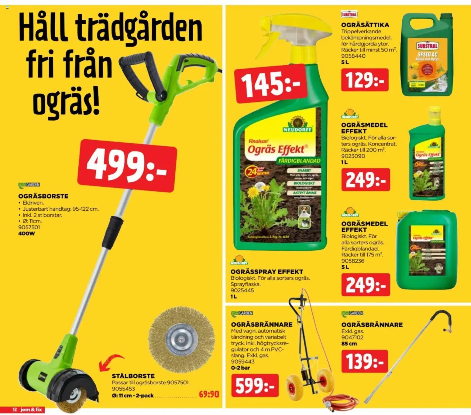 Jem & Fix reklamblad aktuell från 06/09/2026 | Sida: 12 | Produkter: Ogräsmedel, Häll