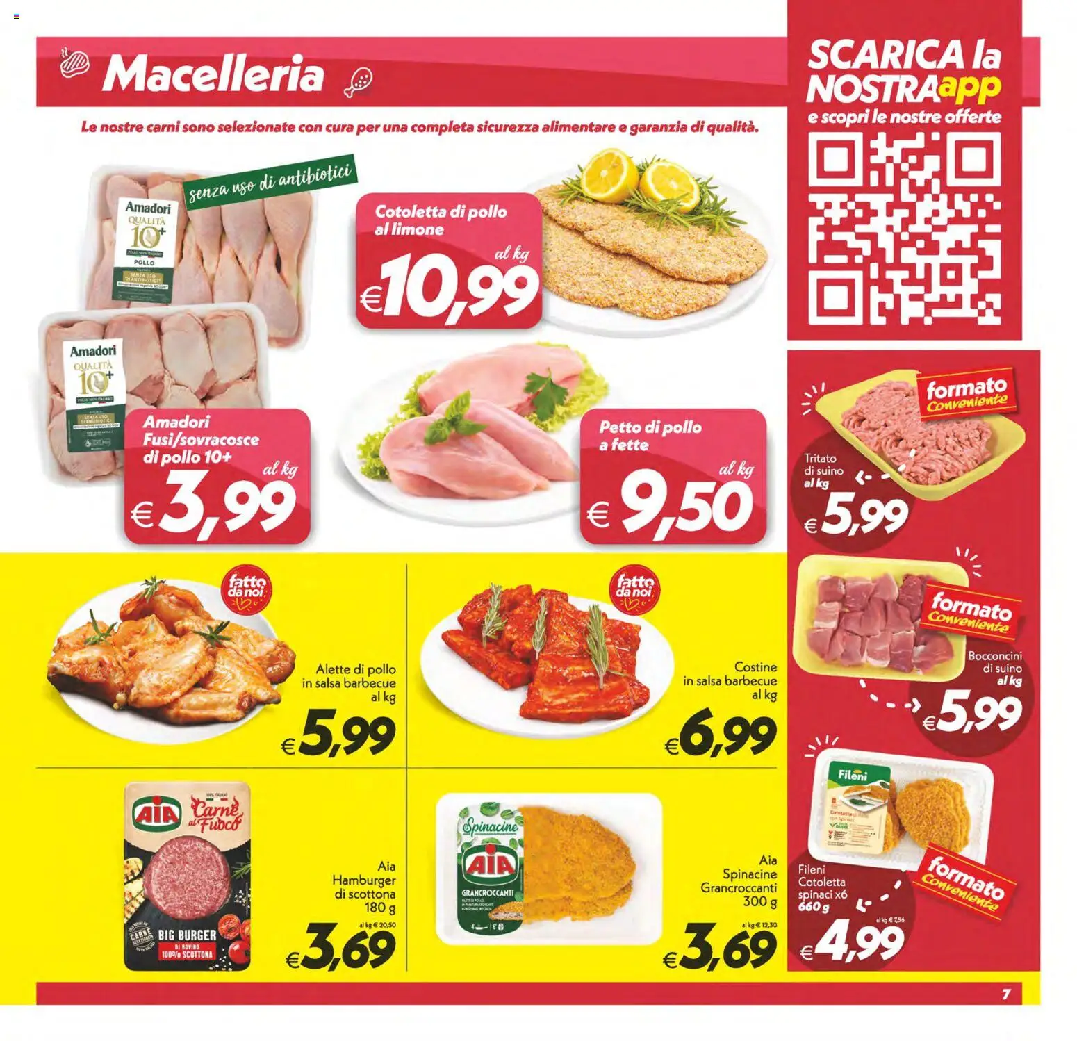 Volantino SuperConveniente del 09.06.2026 | Pagina: 7 | Prodotti: Bovino, Petto di Pollo, Salsa, Suino