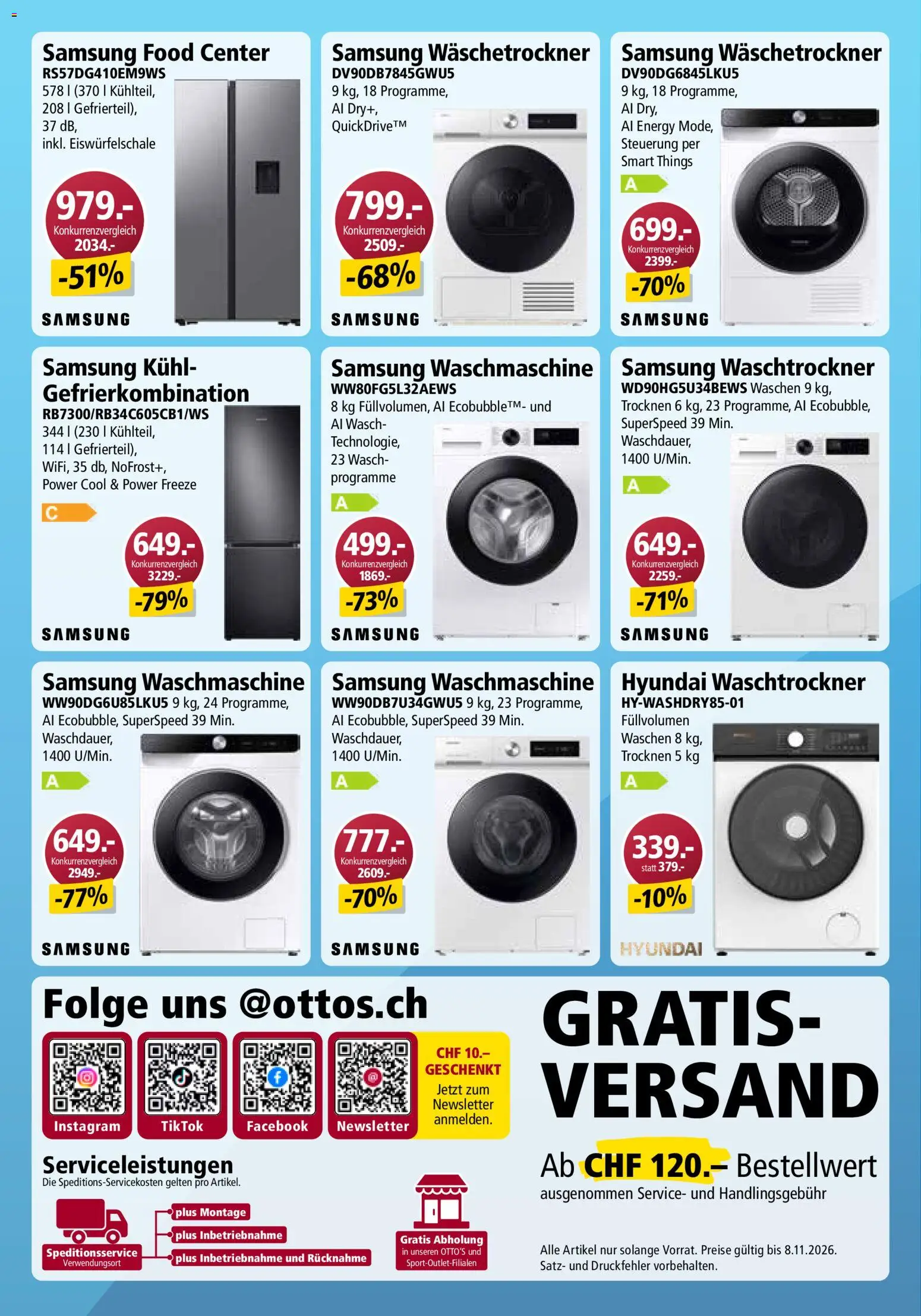 Otto's aktionen Online – gültig ab 10.10.2026 | Seite: 2 | Produkte: Waschtrockner, Samsung, Waschmaschine