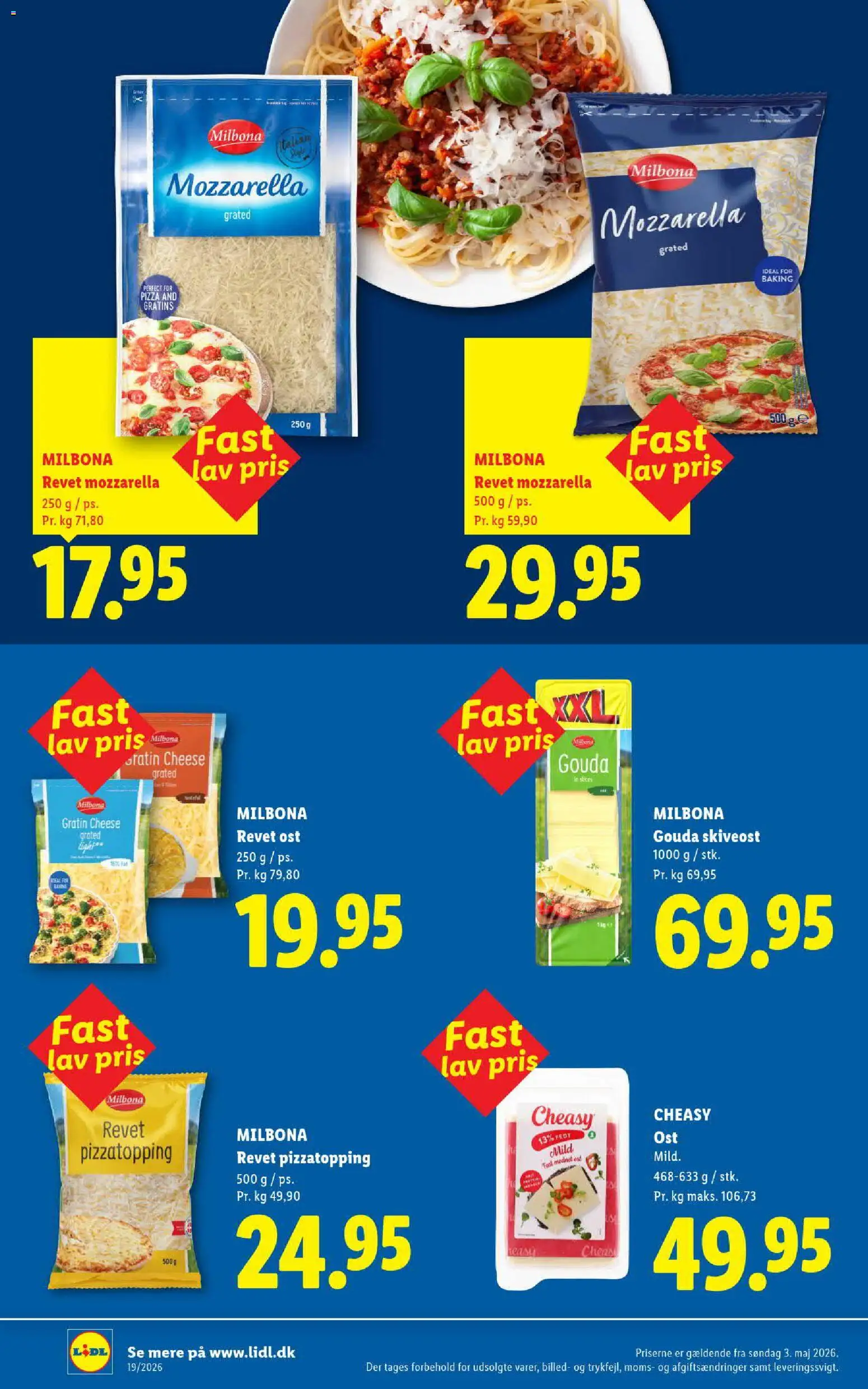 Lidl tilbudsavis – gyldig fra 13/09/2026 | Side: 40 | Produkter: Ost, Pizza, Skiveost, Mozzarella