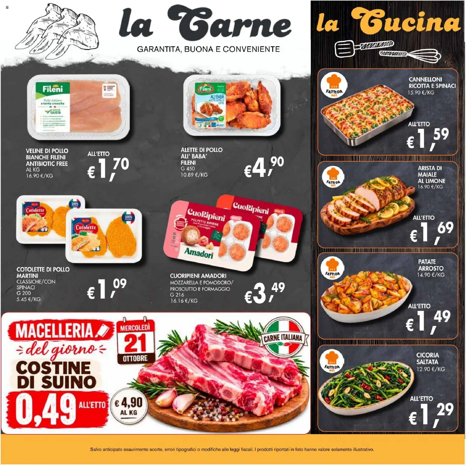 Volantino Coal del 08/10/2026 | Pagina: 9 | Prodotti: Maiale, Prosciutto, Martini, Cotolette di pollo