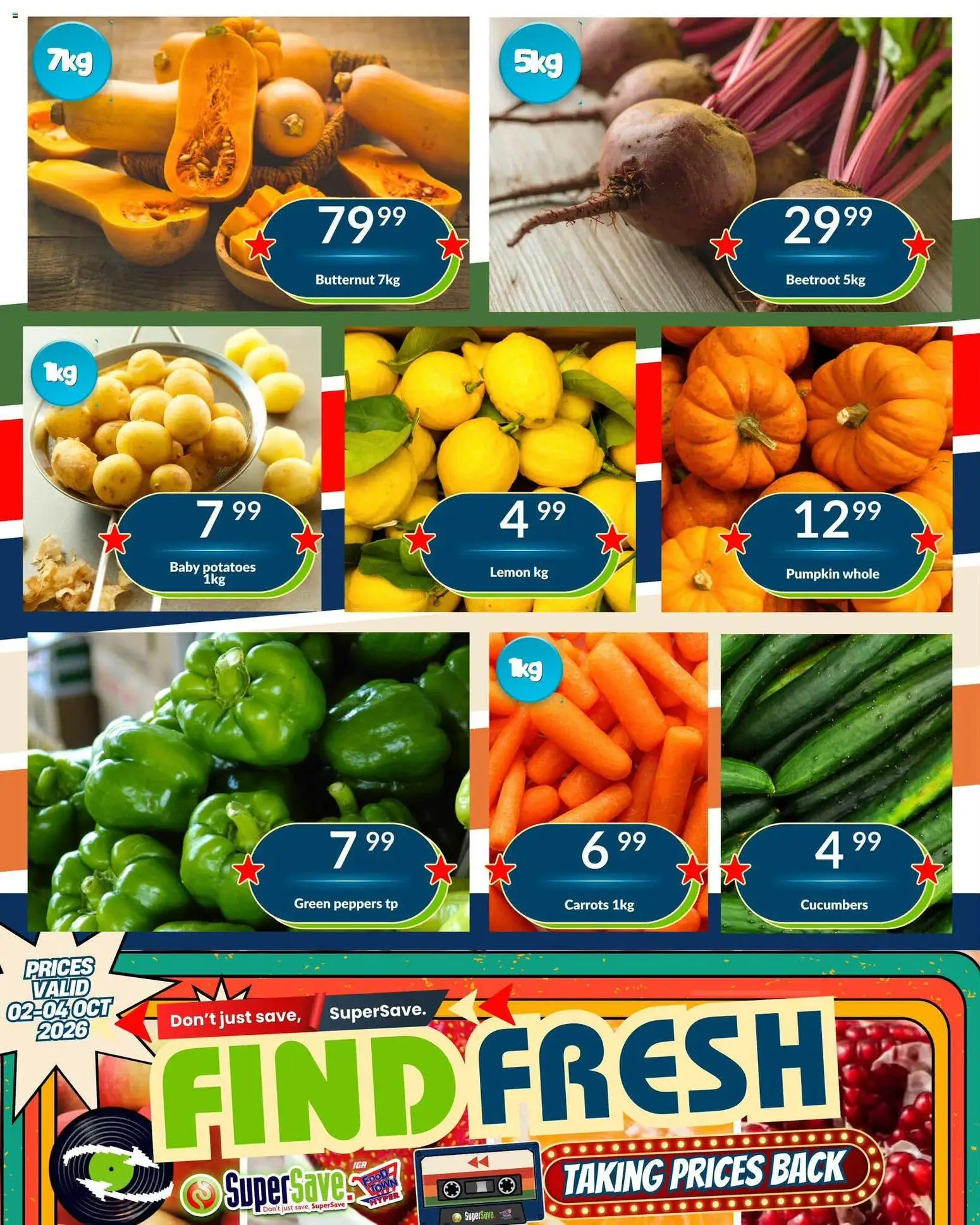 New Super Save catalogue – valid from 02/10/2026 | Page: 2 | Products: Carrots, Cucumbers, Potatoes, Lemon