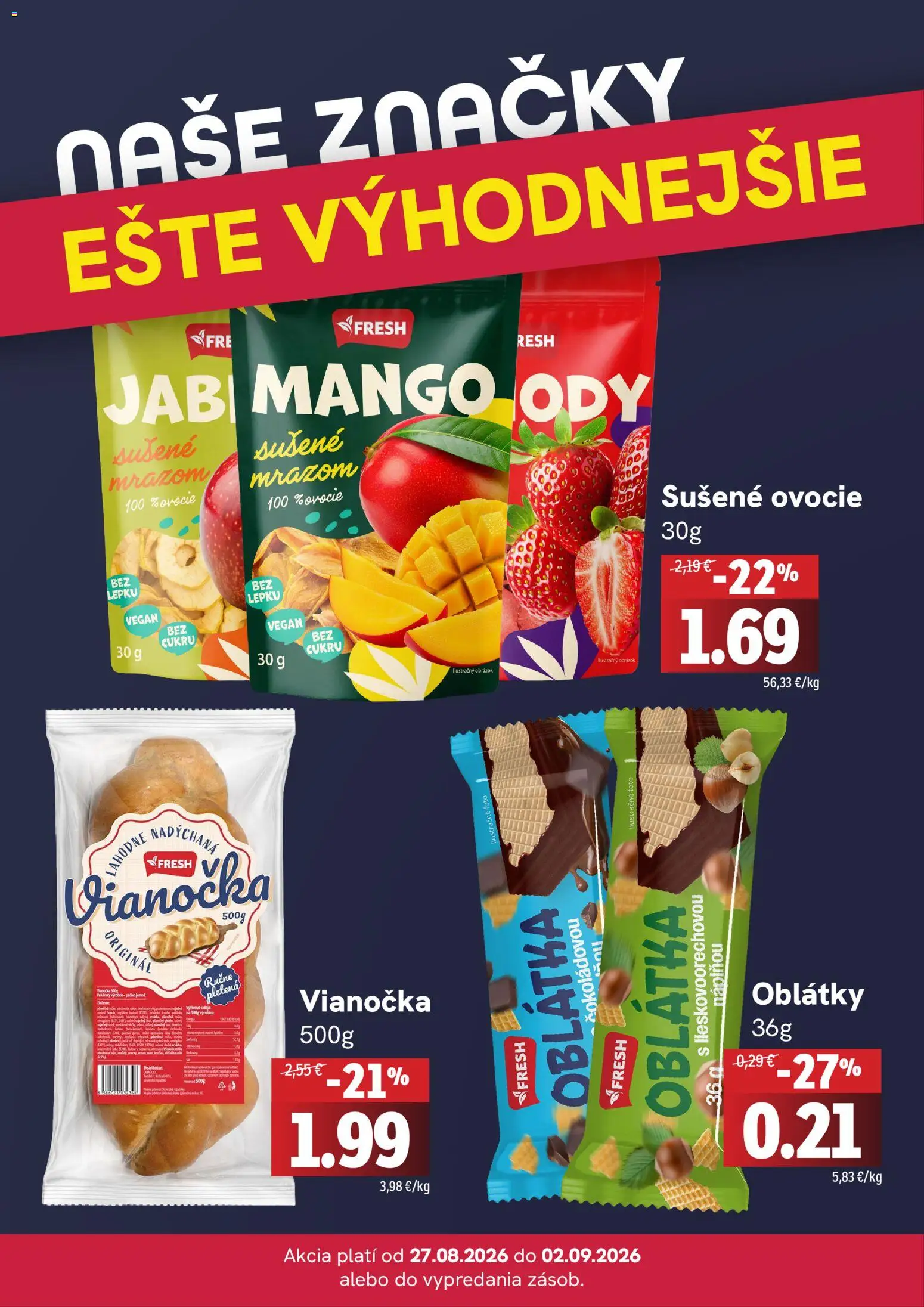 Nové Fresh akcie – leták je platný od 27.08.2026 | Strana: 4