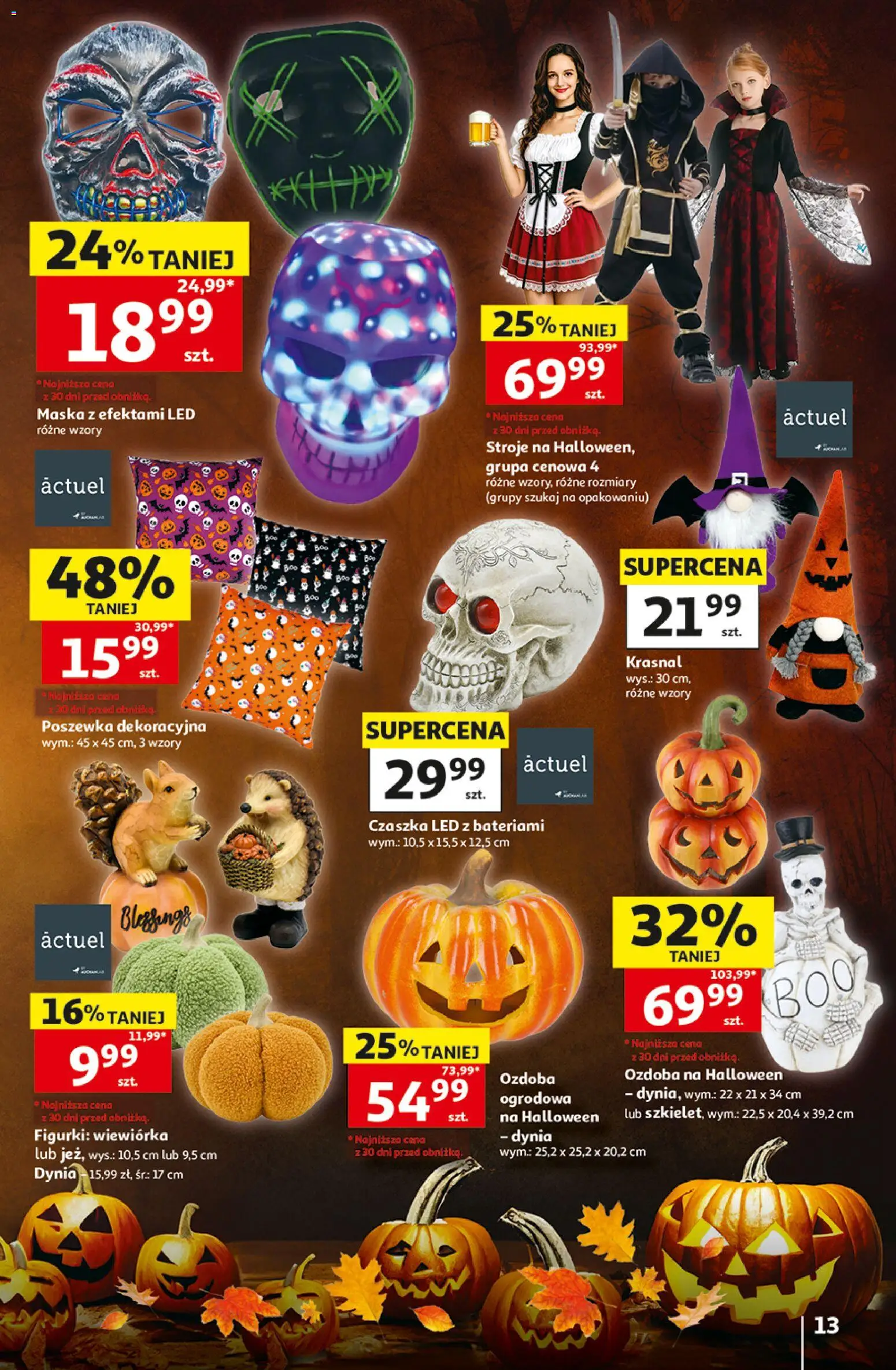 Auchan gazetka - Hipermarket od 15.10.2026 | Strona: 13 | Produkty: Dynia, Figurki, Maska