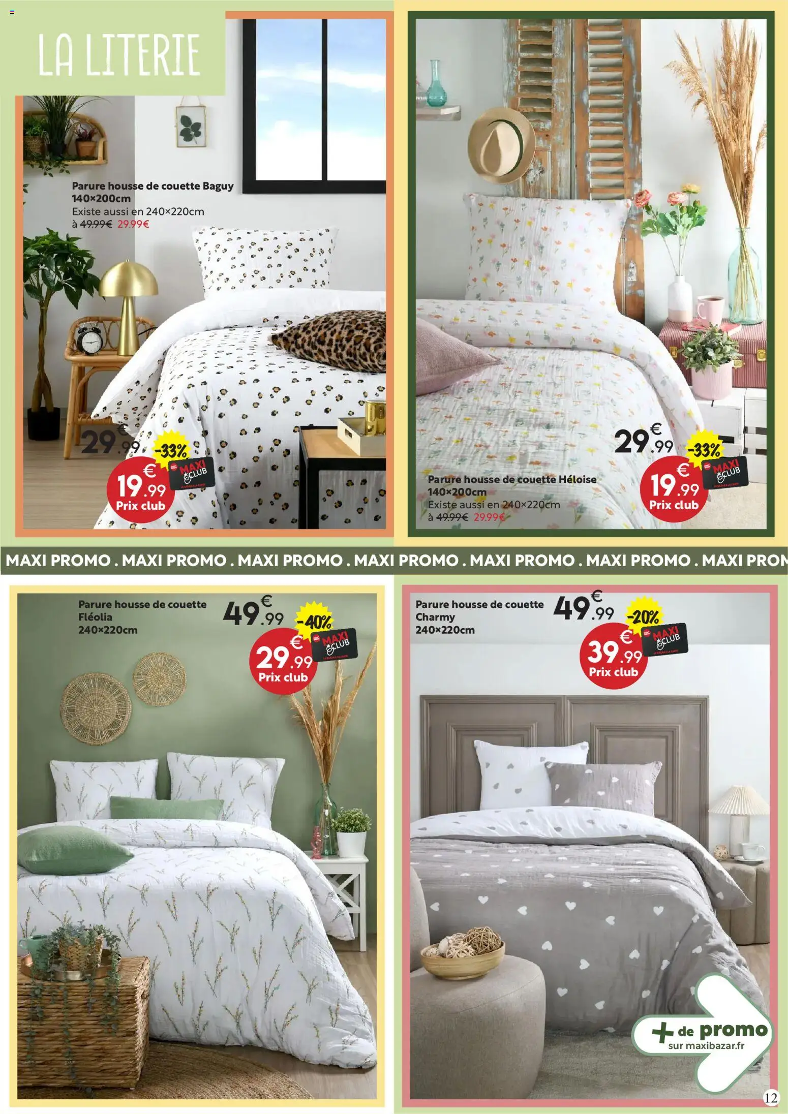 {H1} | Page: 12 | Produits: Housse de couette, Literie, Couette