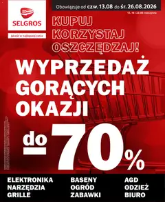 Pogląd oferty "Selgros cash&carry - Totalna Wyprzedaż" - ważna od 13.08.2026