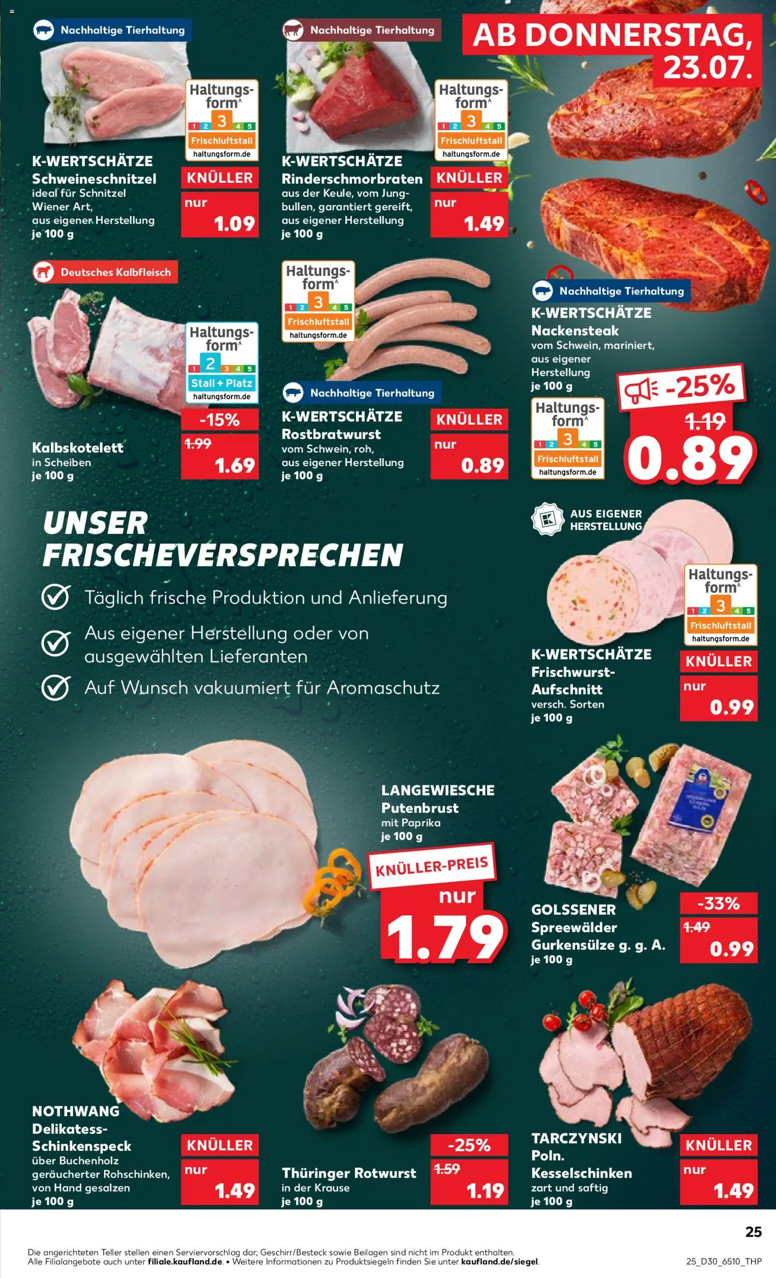 Kaufland Prospekt Köln – gültig ab 23.07.2026 | Seite: 25 | Produkte: Schnitzel, Paprika