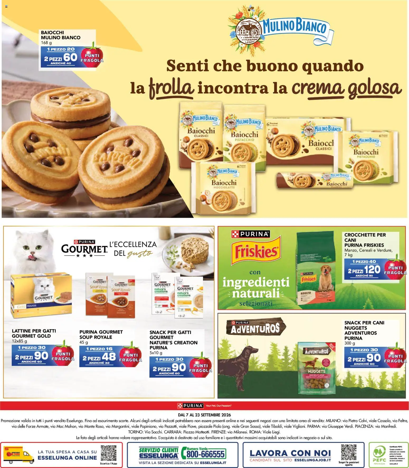 Volantino Esselunga S del 07/09/2026 | Pagina: 12 | Prodotti: Crema, Cereali, Nuggets, Crocchette