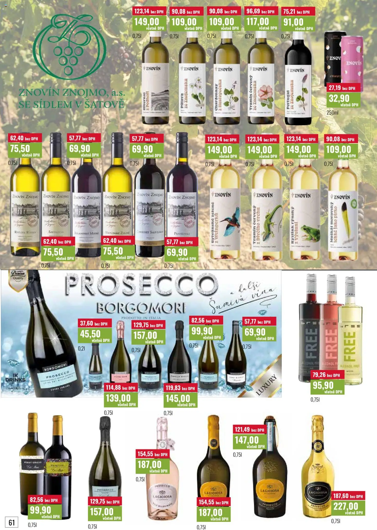 Ratio leták od 01.09.2026 | Strana: 62 | Produkty: Prosecco, Tramín červený