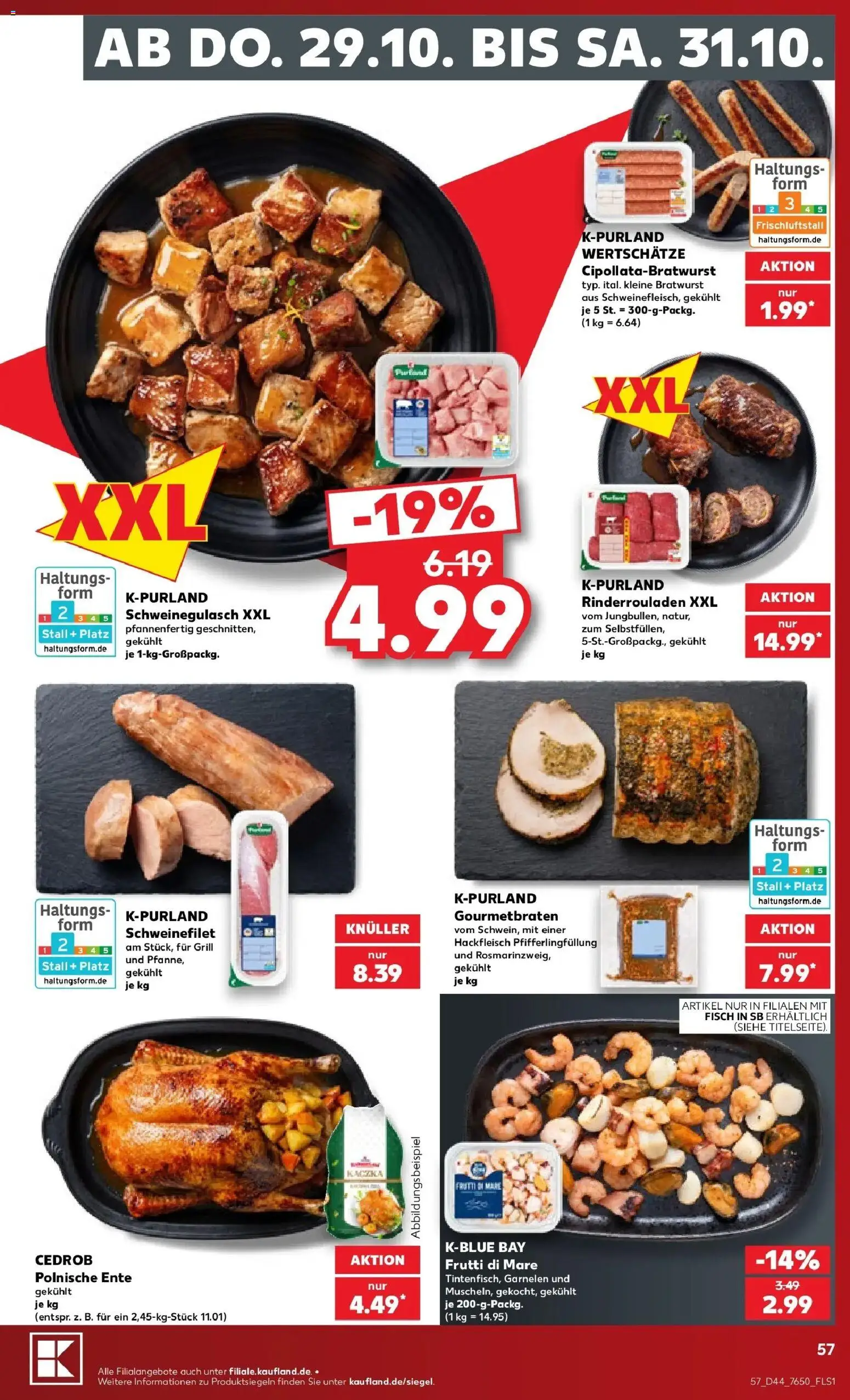 Prospekt Kaufland ab 26.10.2026 » Angebote Online zum Blättern | Seite: 61 | Produkte: Grill, Garnelen, Fisch, Hackfleisch