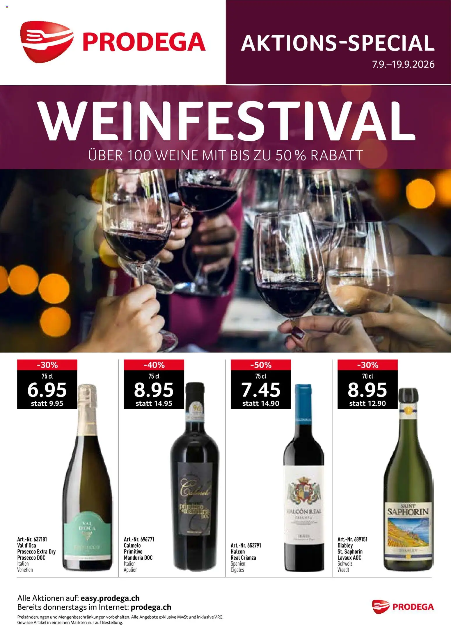 Prodega aktionen Weinfestival – gültig ab 07.09.2026 | Seite: 1 | Produkte: Prosecco