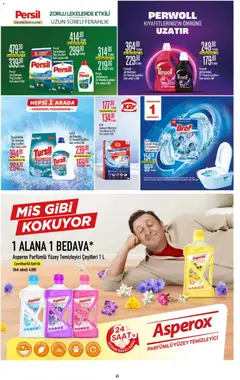 22.04.2026 tarihinden itibaren geçerli olan CarrefourSA kataloğu önizlemesi | Sayfa: 45 | Ürünler: Tuvalet, Deterjan, Tuvalet bloğu, Çamaşır makinesi