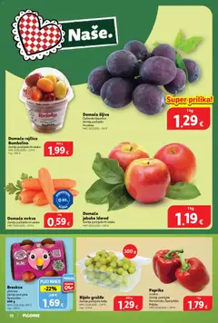 Domaća jabuka Idared, Zemlja podrijetla Hrvatska - Pregled kataloga iz trgovine Plodine, vrijedi od 29.07.2026 | Stranica: 18 | Proizvodi: Paprika, Šljiva, Breskva, Grožđe