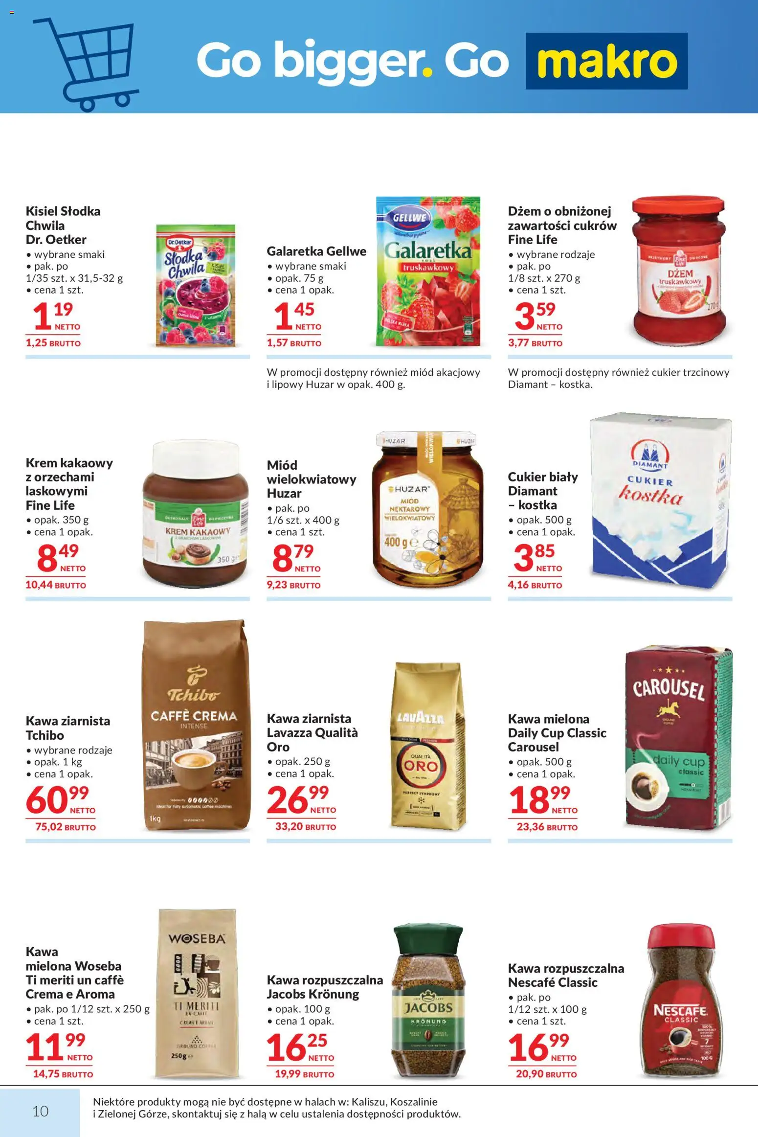 Makro gazetka od 14.04.2026 | Strona: 10 | Produkty: Kawa ziarnista Lavazza, Lavazza, Cukier biały, Cukier trzcinowy