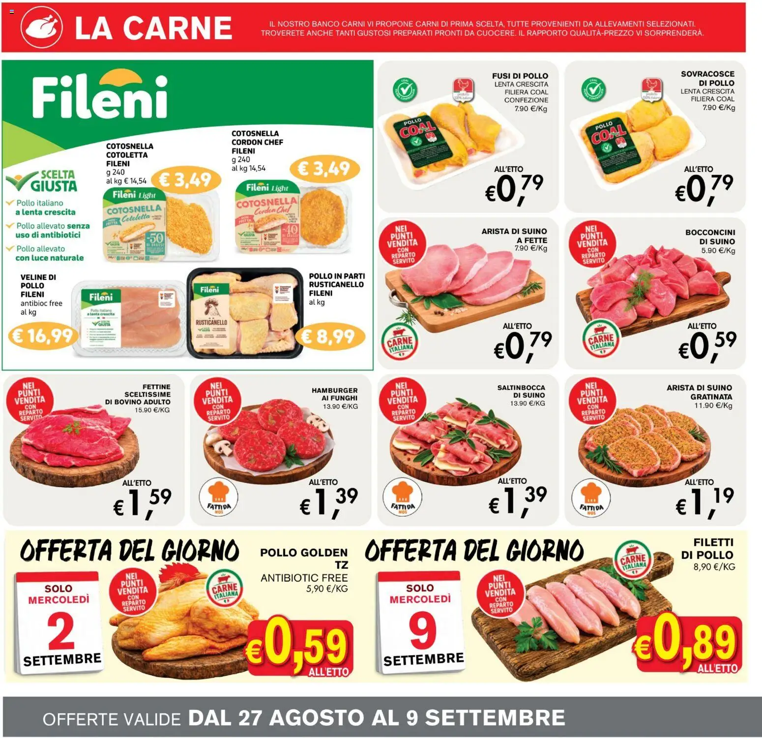 Volantino Coal del 28/08/2026 | Pagina: 4 | Prodotti: Bovino, Suino, Carne, Hamburger