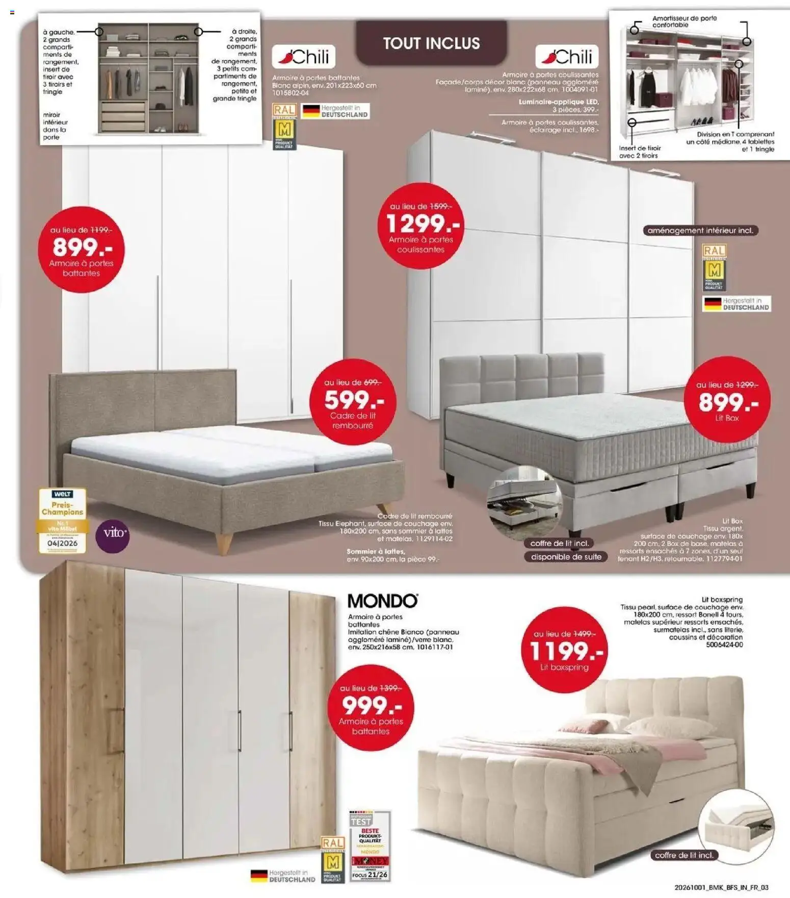 Möbel Martin - Möbel Martin: Offres hebdomadaires à partir du 01/10/2026 - promo en ligne | Page: 3 | Produits: Matelas, Éclairage, Tiroirs, Cadre
