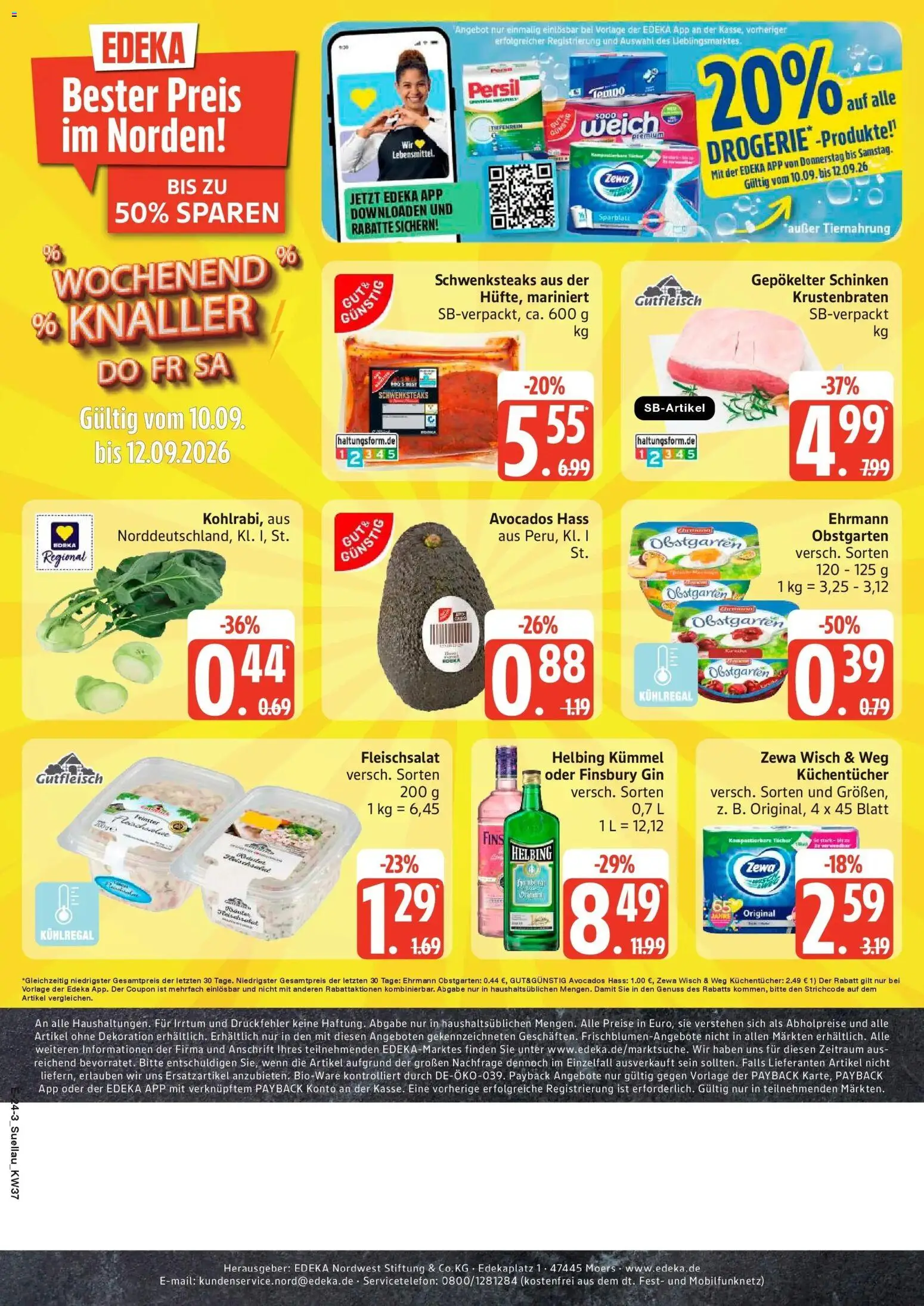 Marktkauf Prospekt Mölln (ab 07.09.2026) » Angebote online | Seite: 29 | Produkte: Zewa, Krustenbraten, Schinken, Gin