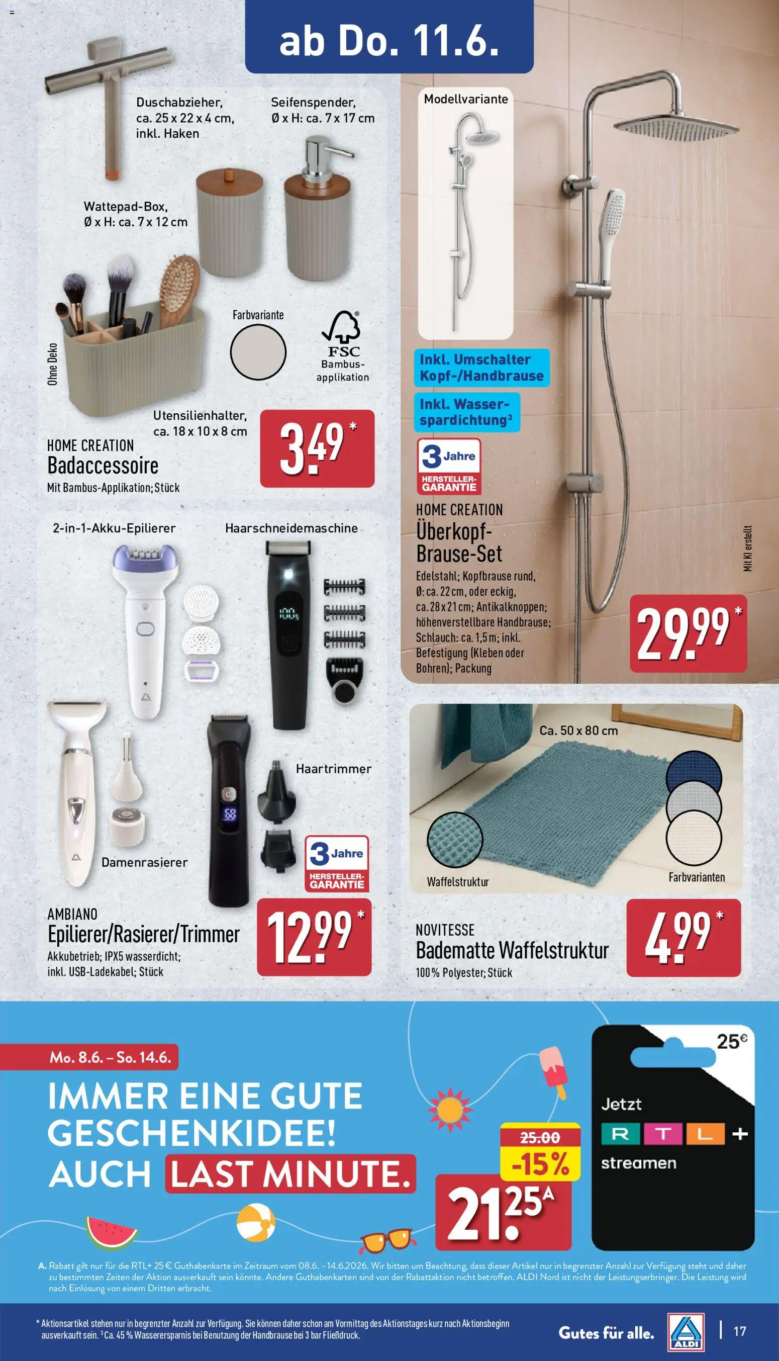 Aldi Prospekt – gültig ab 08.06.2026 | Seite: 21 | Produkte: Wasser, Home creation
