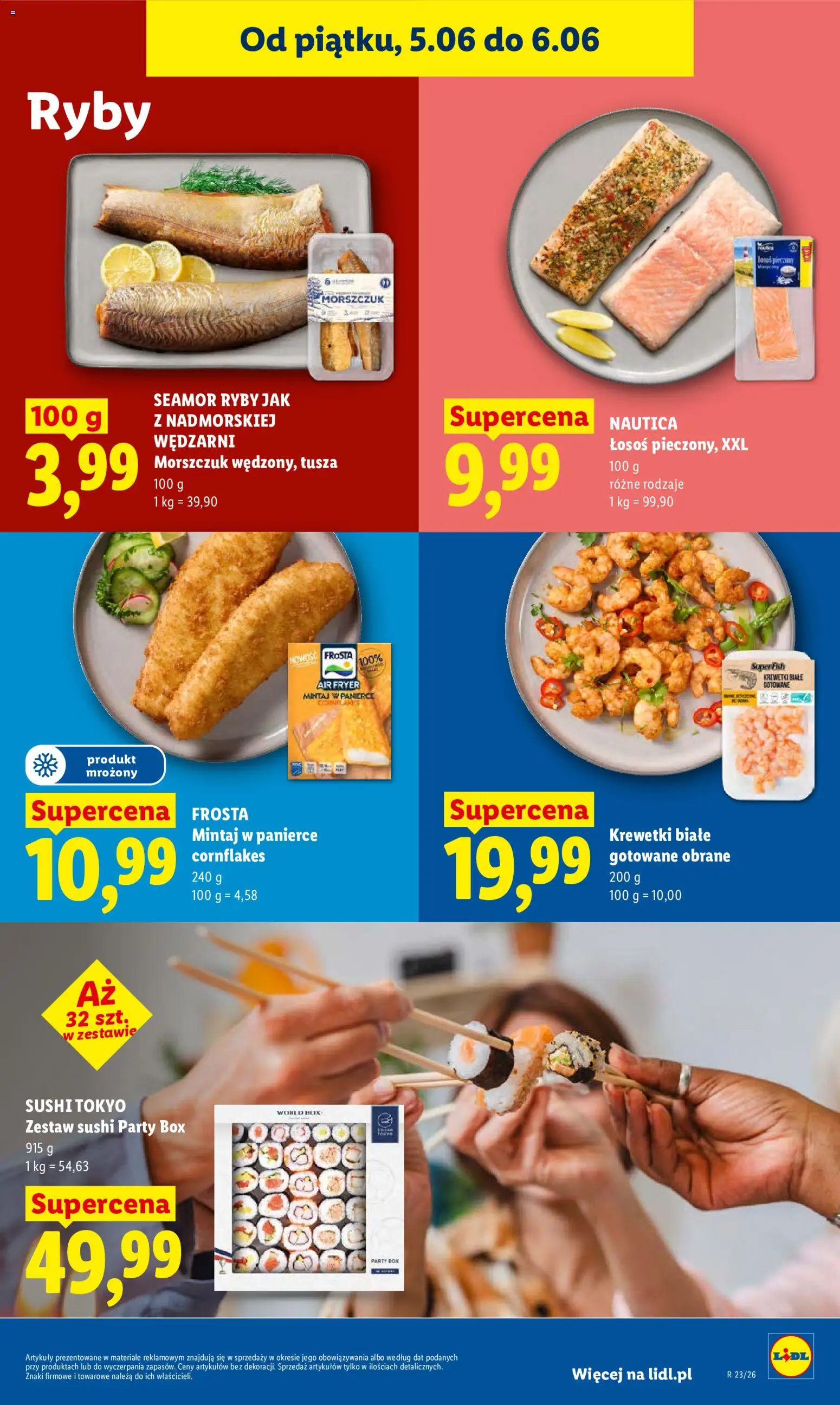 Lidl gazetka od 05.06.2026 | Strona: 55 | Produkty: Krewetki, Łosoś, Sushi, Zestaw sushi