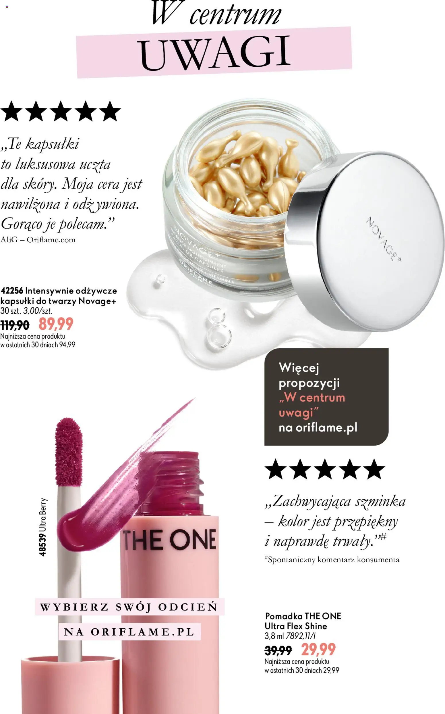 Oriflame Black Friday od 11.11.2026 | Strona: 5 | Produkty: Kapsułki, Pomadka, Szminka