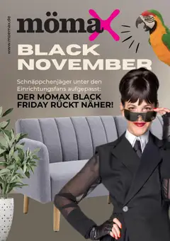 Mömax Black Friday Ankündigung ab 16.10.2026 gültig