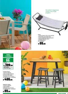 Anteprima del volantino Iper volantino Giardino valido a partire dal 20.04.2026 | Pagina: 3 | Prodotti: Sgabello, Alluminio, Cuscino, Tavolo