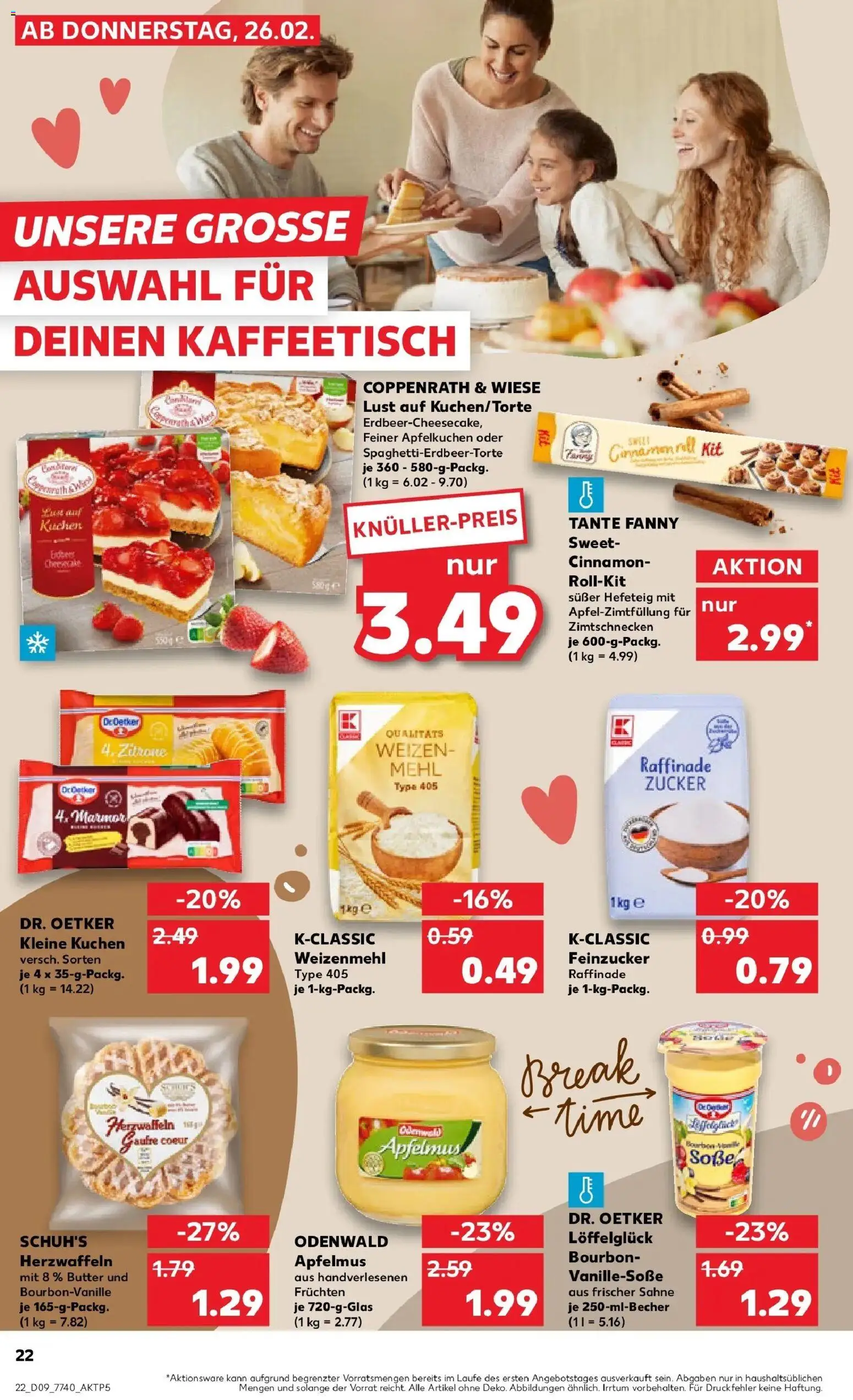 Kaufland prospekt Pfullingen	 – gültig ab 26.02.2026 | Seite: 22 | Produkte: Soße, Zucker, Zitrone, Sahne