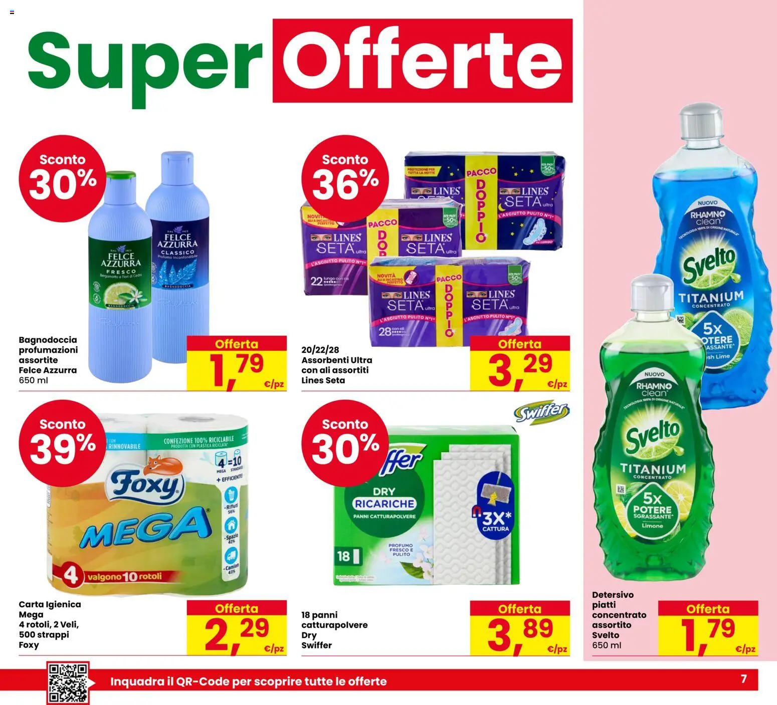 Volantino Despar del 06/08/2026 | Pagina: 7 | Prodotti: Carta igienica, Piatti, Lime, Profumo
