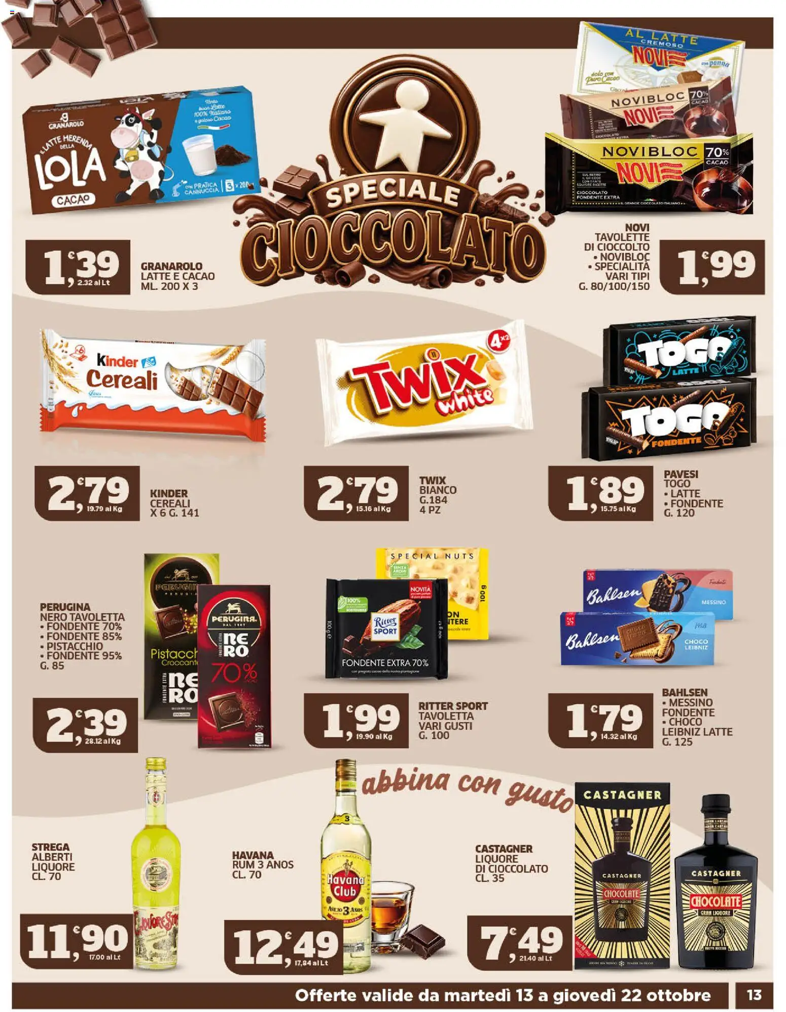 Volantino SIGMA del 13/10/2026 | Pagina: 13 | Prodotti: Cereali, Panna, Cacao, Havana