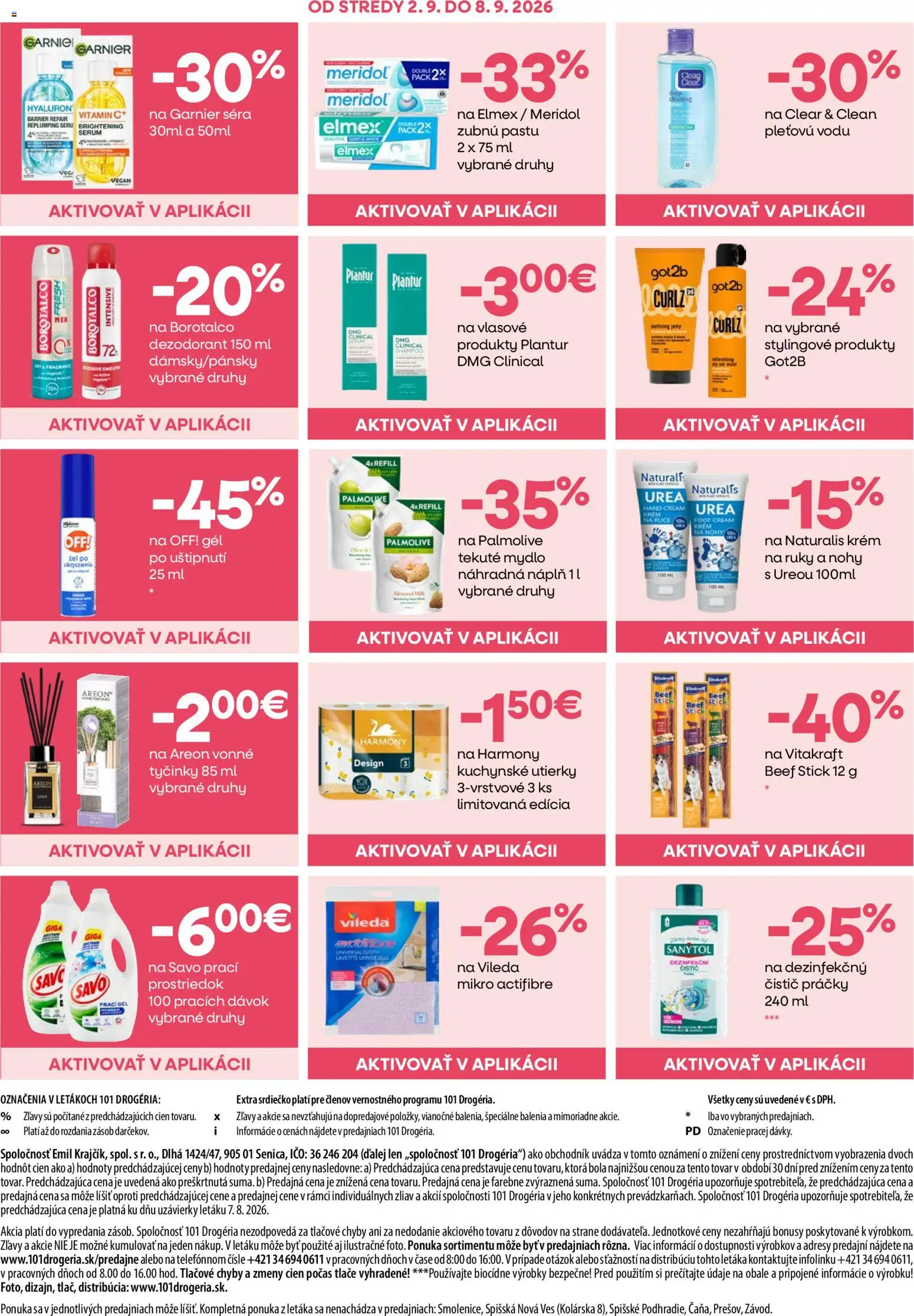 Nové 101 drogerie akcie – leták je platný od 19.08.2026 | Strana: 7 | Produkty: Práčky, Sanytol, Mydlo, Kuchynské utierky
