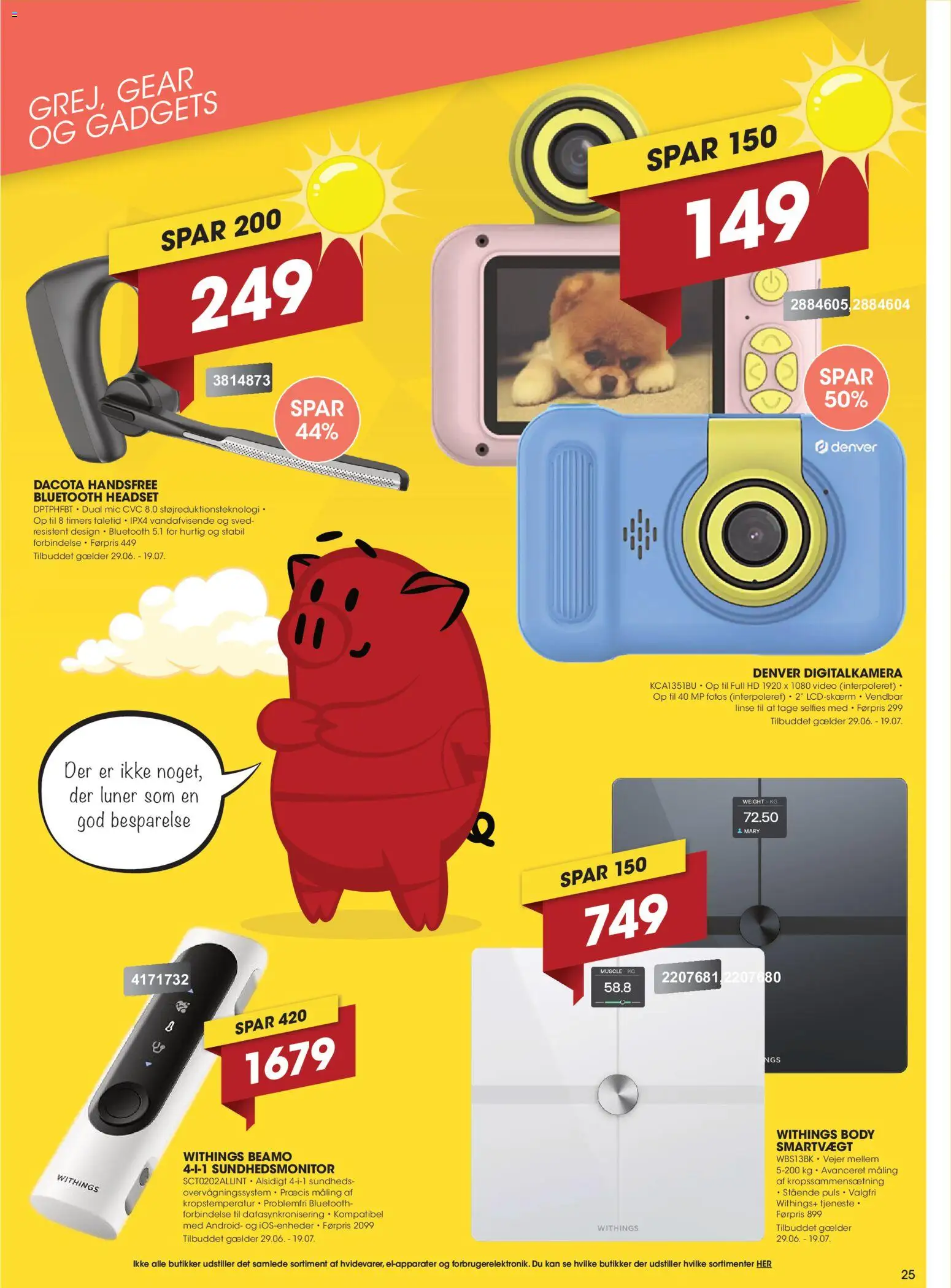 Punkt1 tilbudsavis – gyldig fra 29/06/2026 | Side: 25 | Produkter: Bluetooth Headset, Video, Søm, Maling