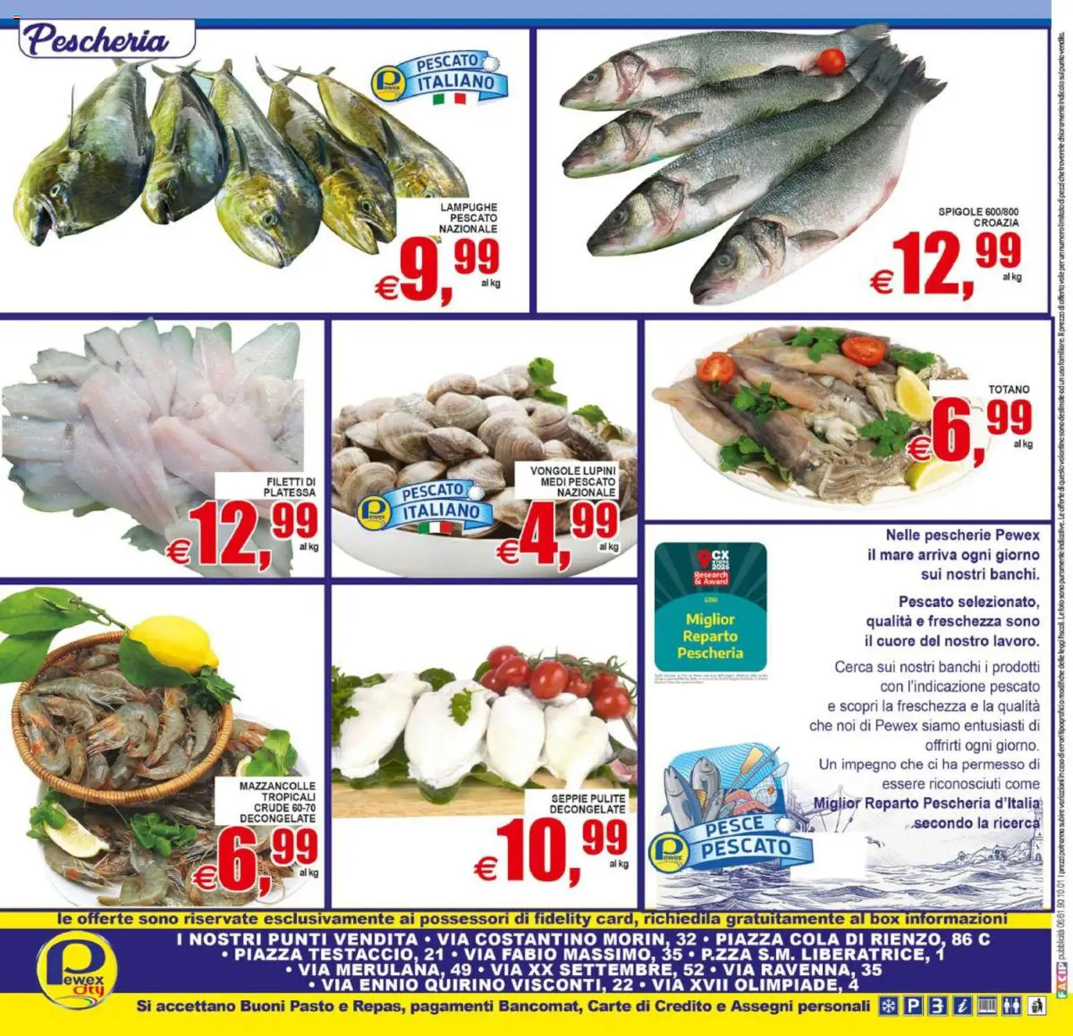 Volantino Pewex del 02/09/2026 | Pagina: 20 | Prodotti: Pesce, Vongole, Mazzancolle, Totano