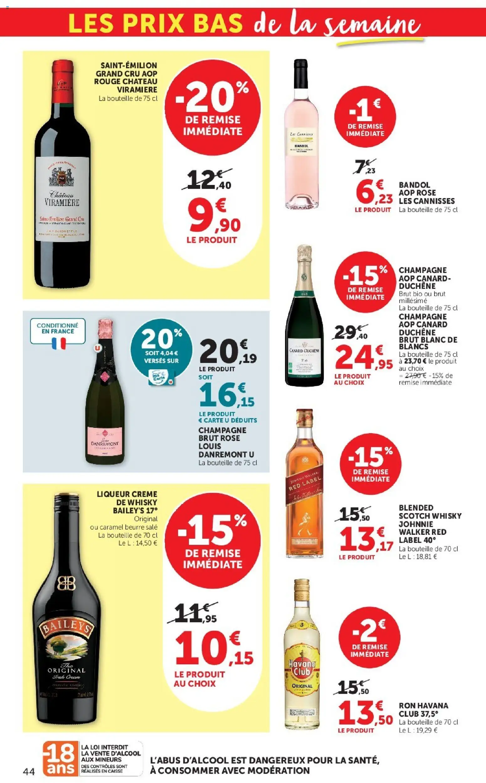 {H1} | Page: 44 | Produits: Canard, Champagne brut, Baileys, Champagne