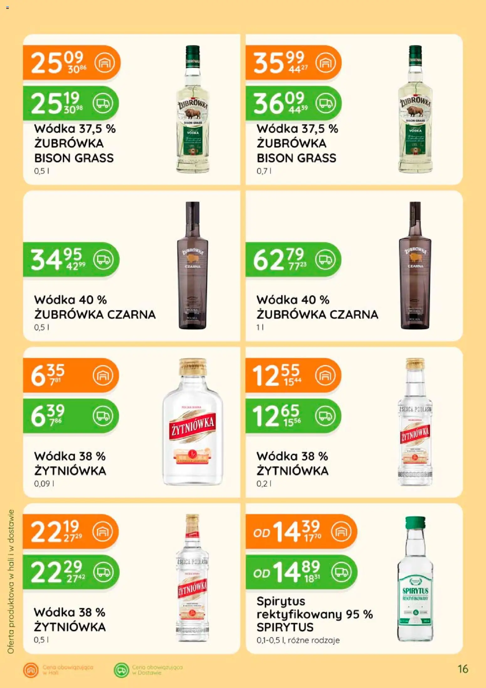 Eurocash gazetka - Katalog Alkoholowy od 01.08.2026 | Strona: 16 | Produkty: Żubrówka czarna, Żubrówka, Vodka, Wódka
